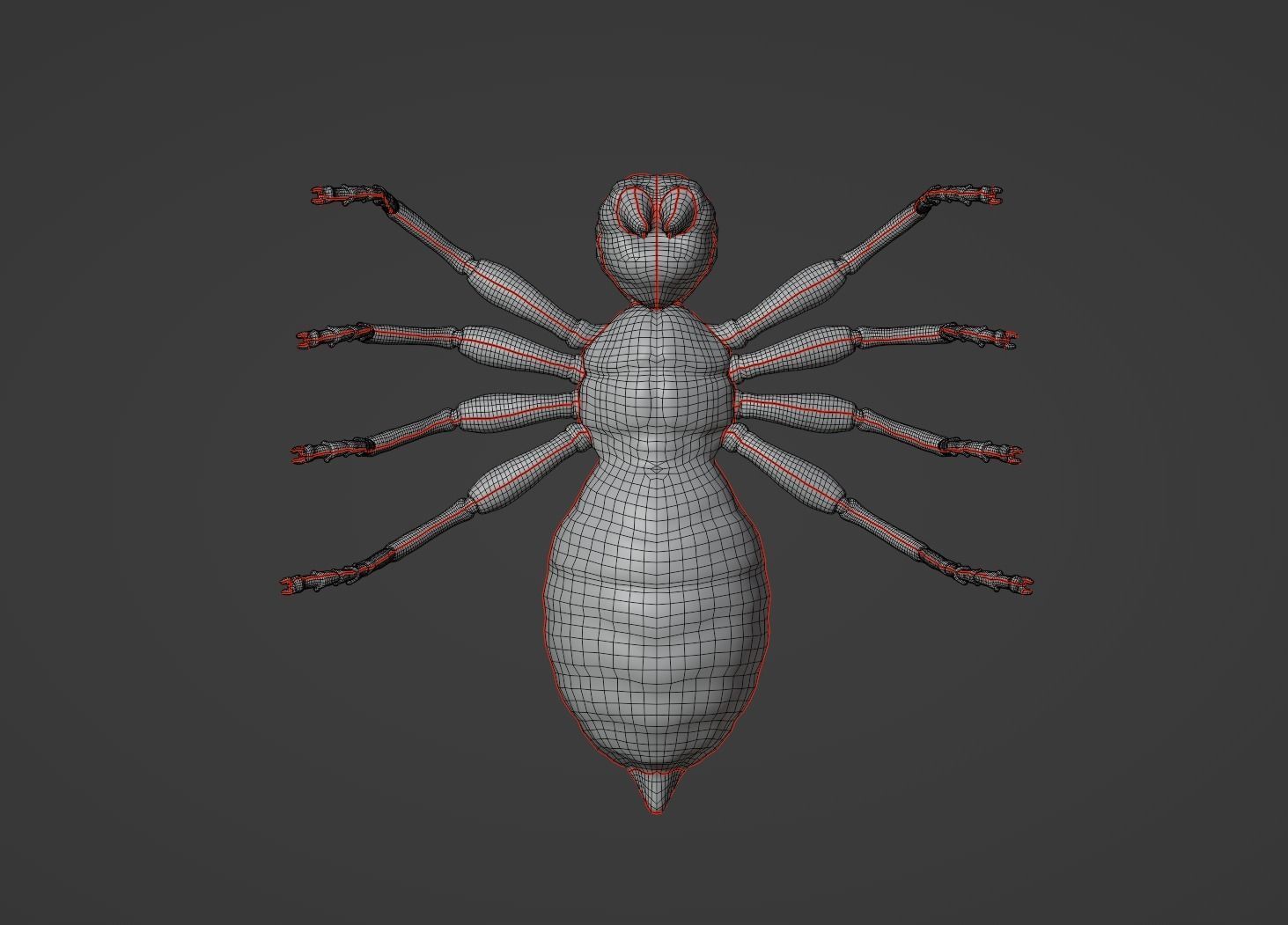 Spider Low-poly 3D model_10