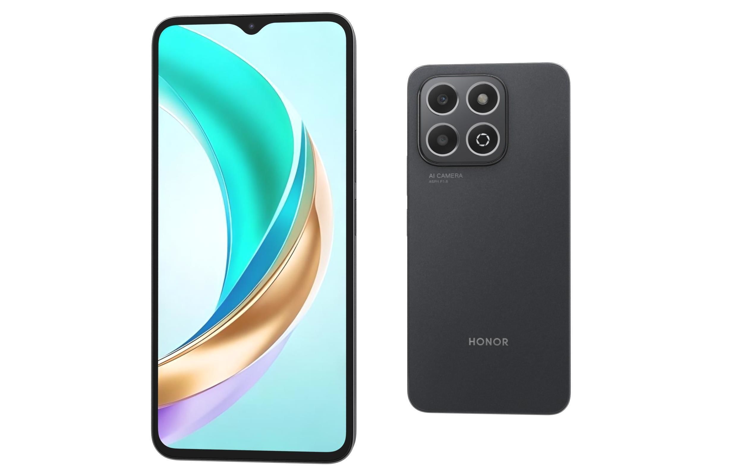 Honor X6b Midnight Black 3D model_5