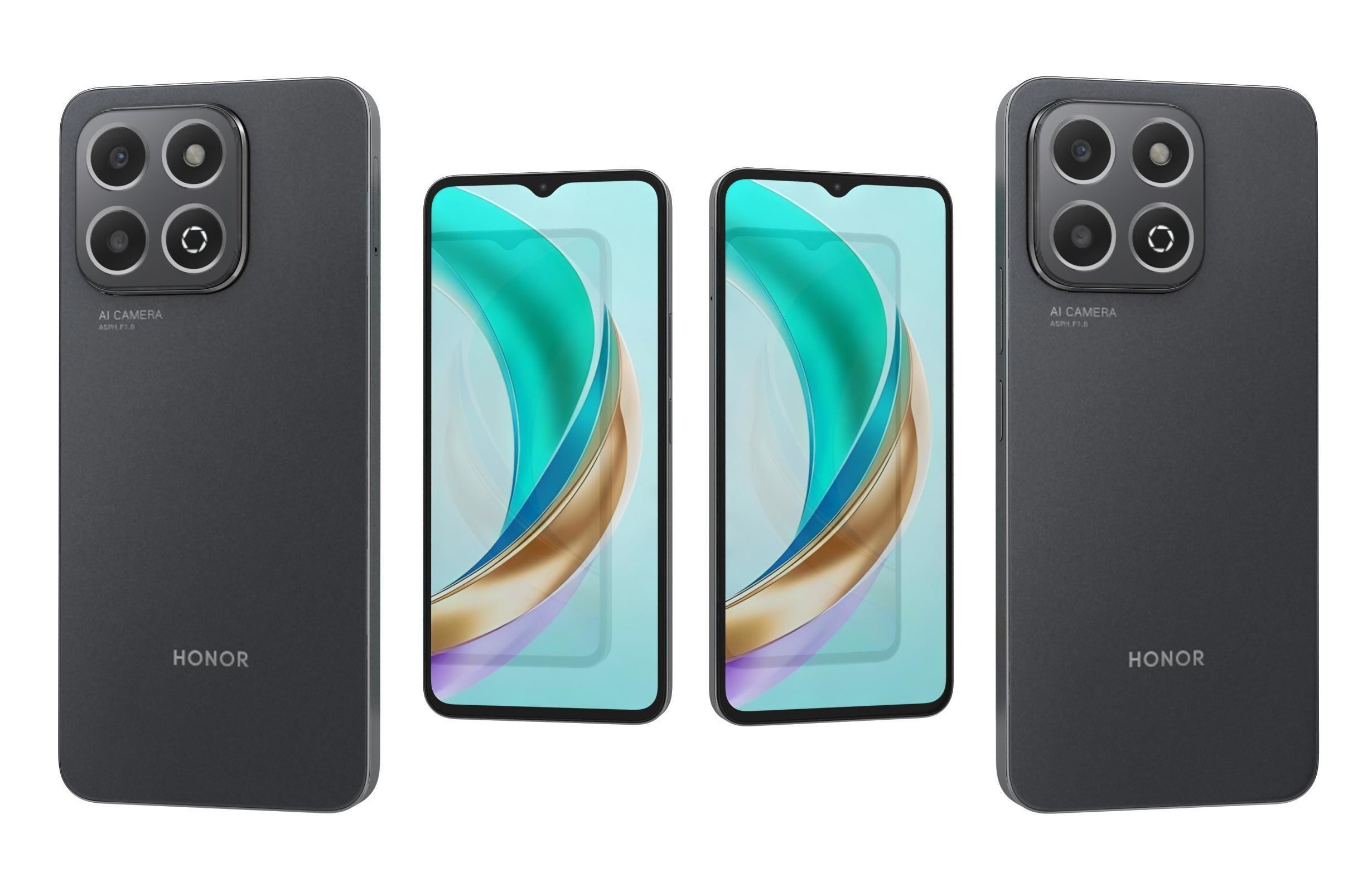 Honor X6b Midnight Black 3D model_3