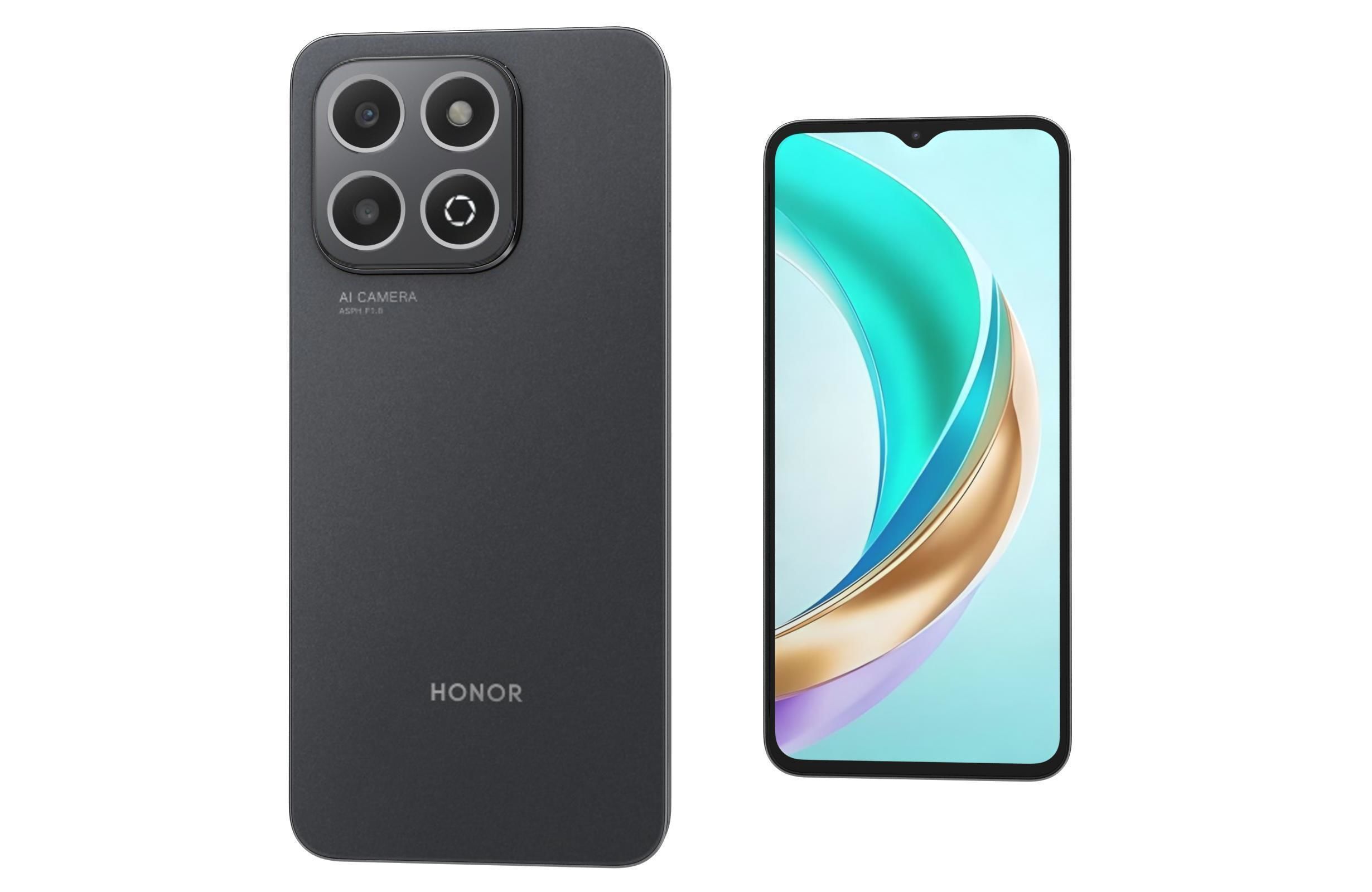 Honor X6b Midnight Black 3D model_4