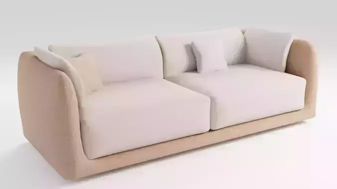 Sofa in elegant style and neutral colors