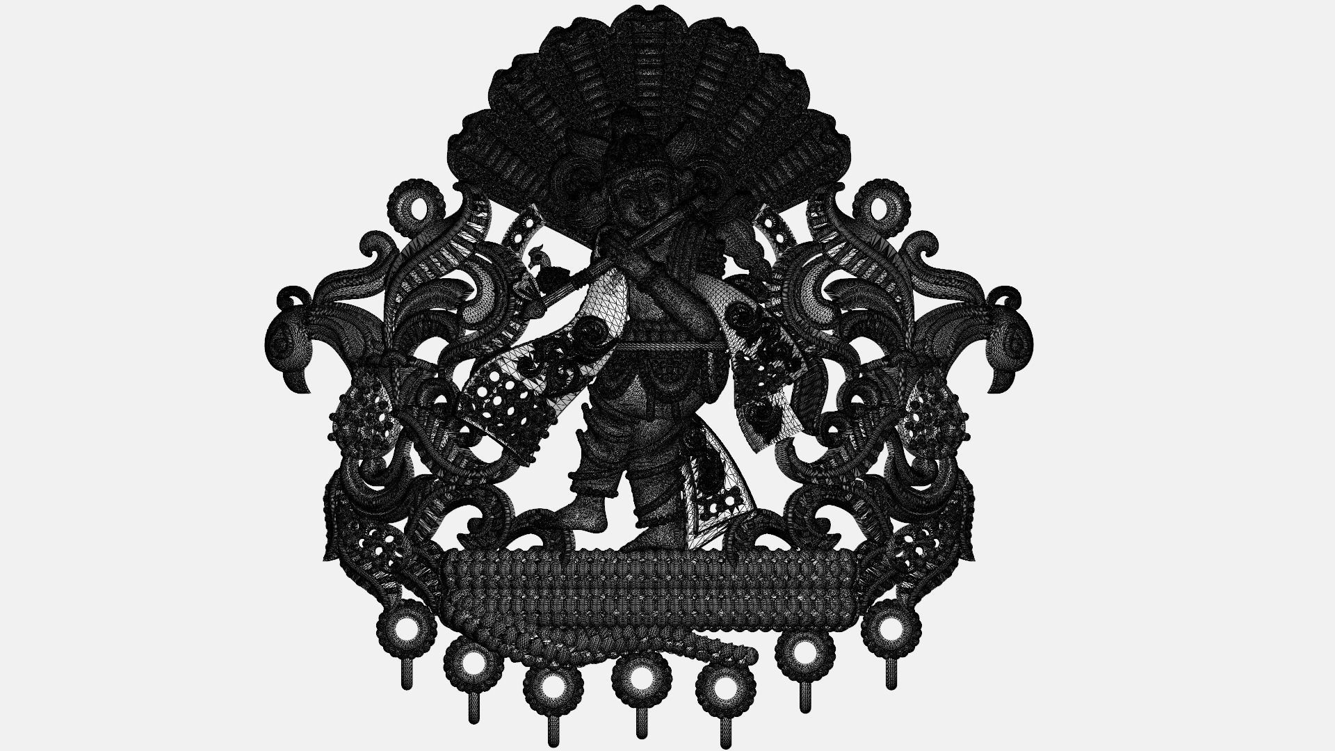 Krishna nagas pendant-1 3D print model_4