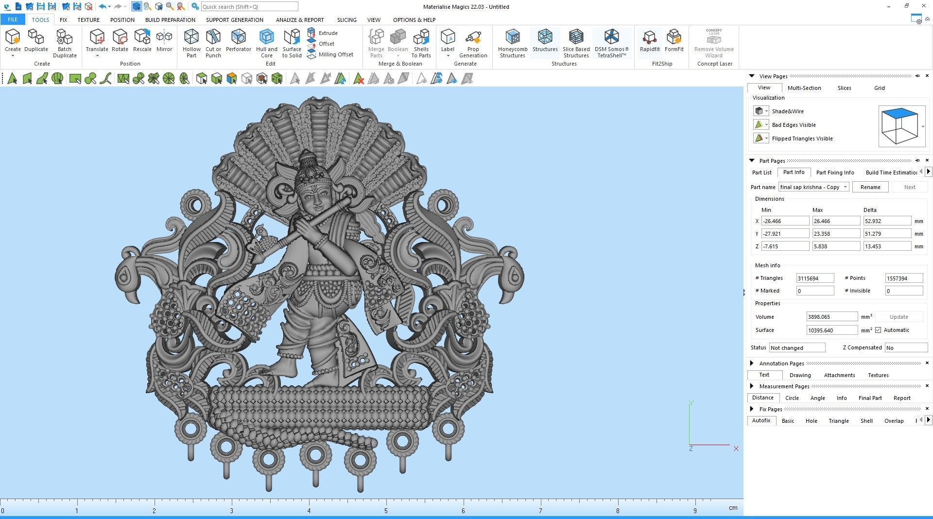 Krishna nagas pendant-1 3D print model_2