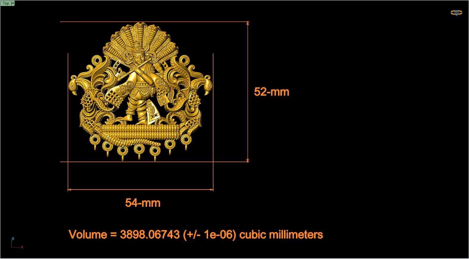 Krishna nagas pendant-1 3D print model_1