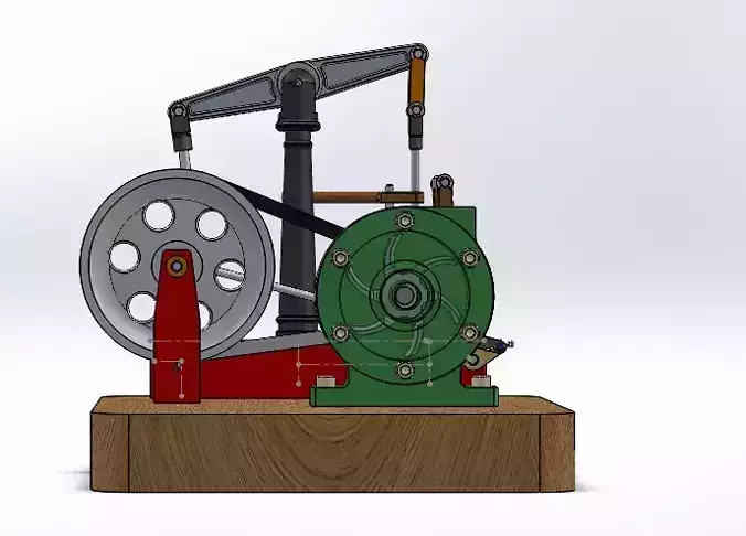 Steam Engine Model 46 Parts and Animation CAD File