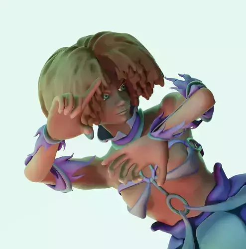 Fantasy female dancer - game ready