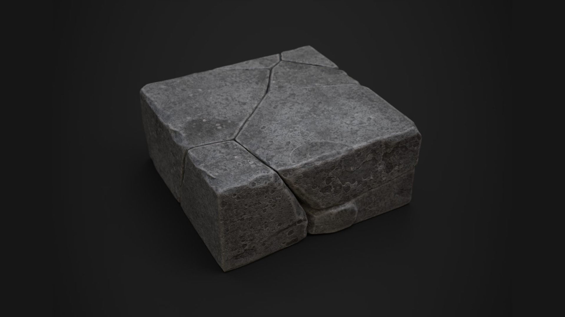 Stone Blocks and Debris Collection Low-poly 3D model_3