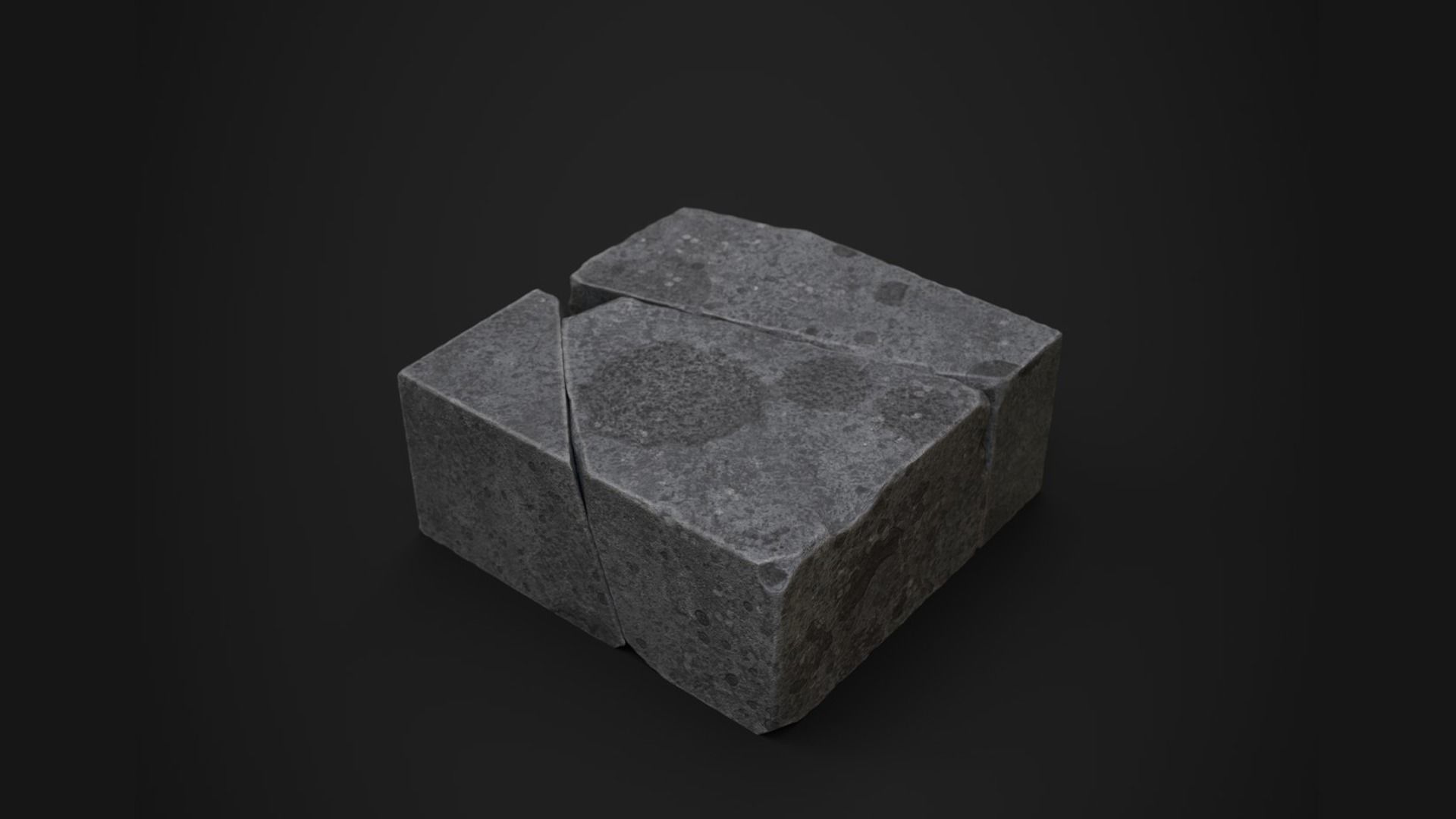 Stone Blocks and Debris Collection Low-poly 3D model_1