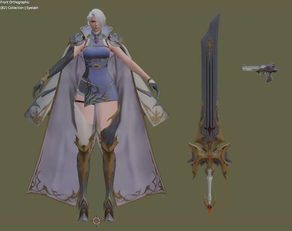 Character 2 - Game Ready Low-poly 3D model_0