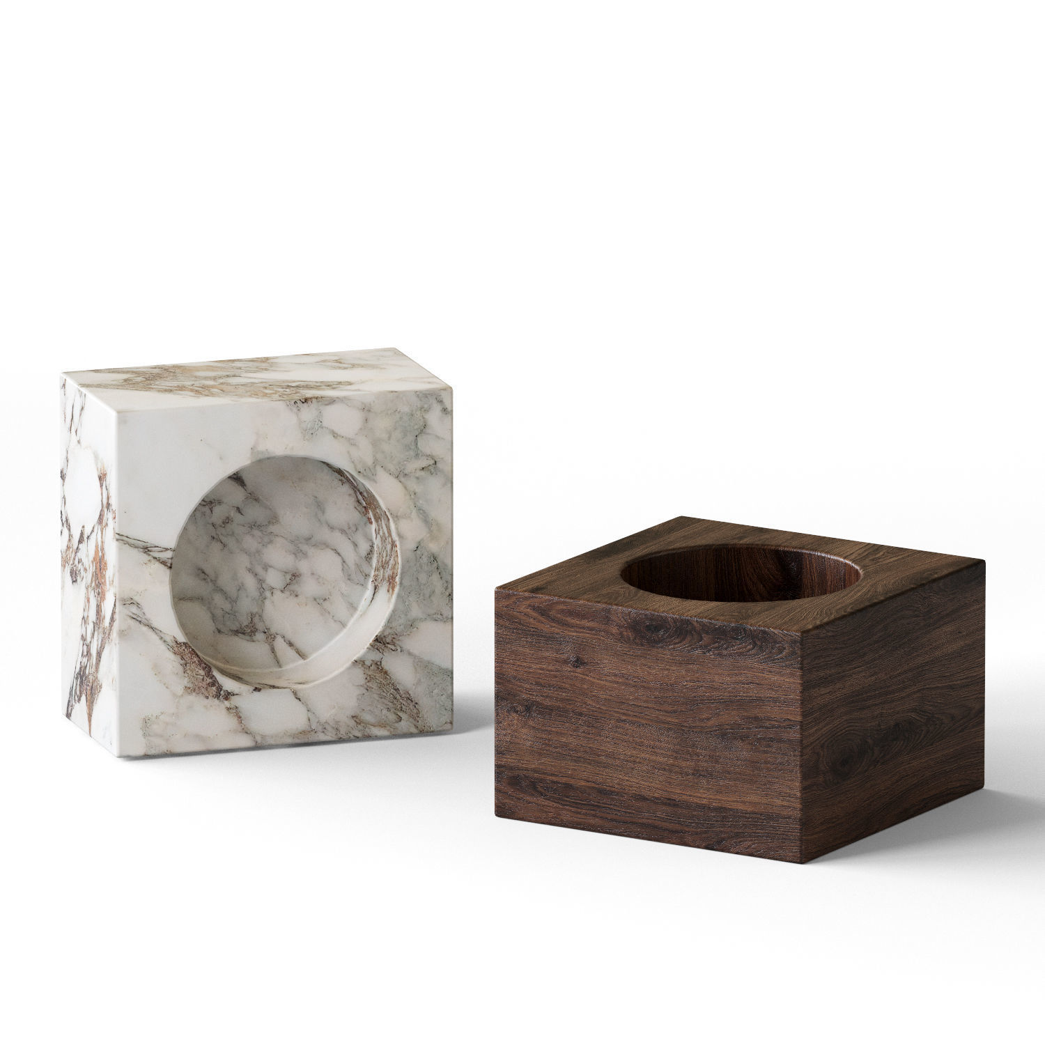 A set of colored glass vases 03 3D model_3