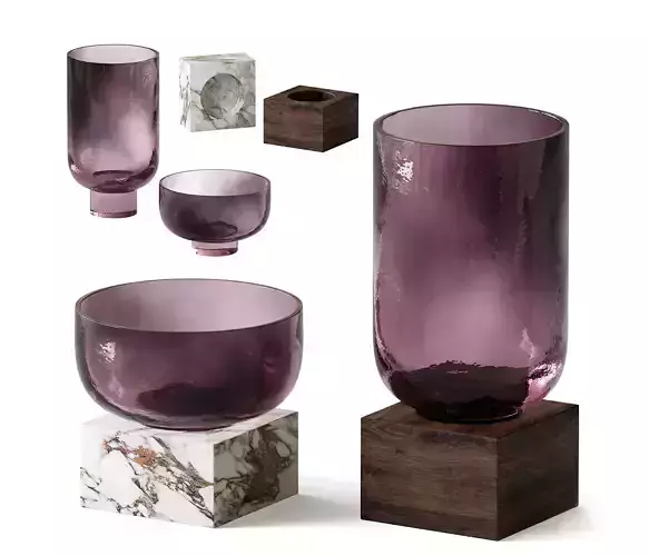 A set of colored glass vases 03