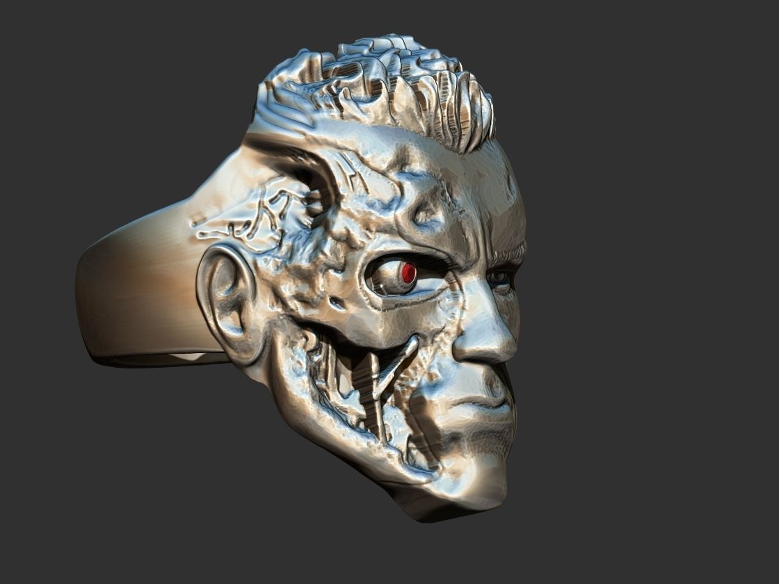 Terminator T800 Arnold Ring 3D print model_2