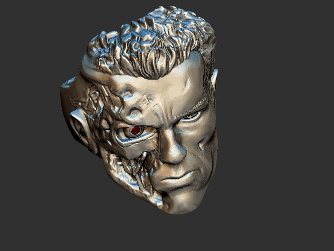 Terminator T800 Arnold Ring 3D print model_4