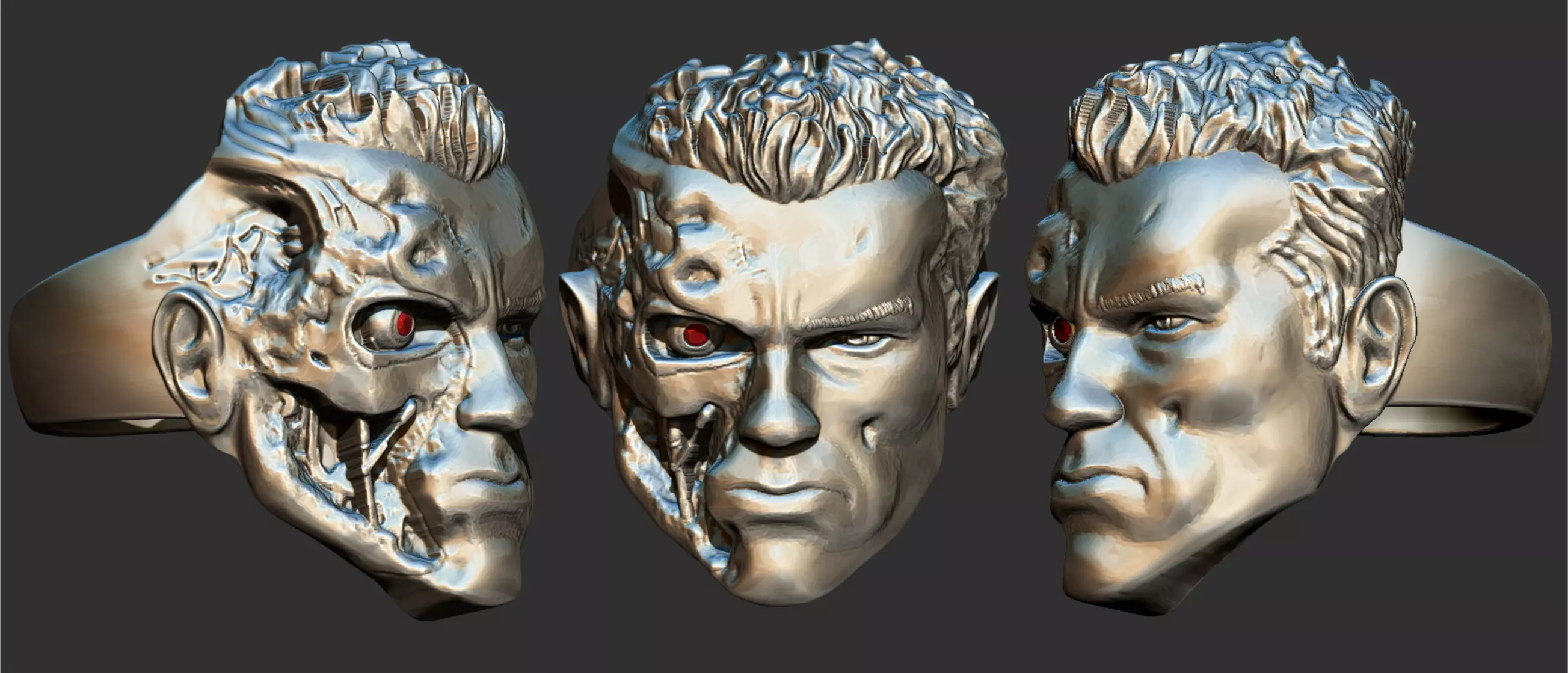 Terminator T800 Arnold Ring 3D print model_0