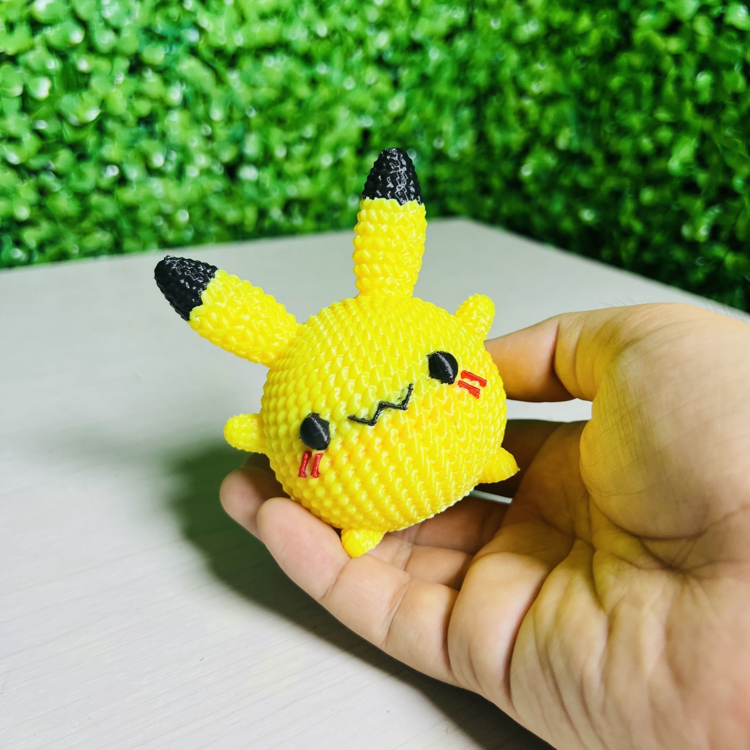 PIKACHU CROCHET KNITTED - KEYCHAIN - PIGGY BANK - MULTICOLOR 3D print model_2