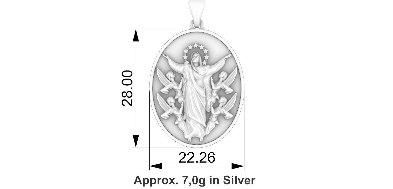 Our Lady of the Assumption - Assuncao - Asuncion 3D print model_3