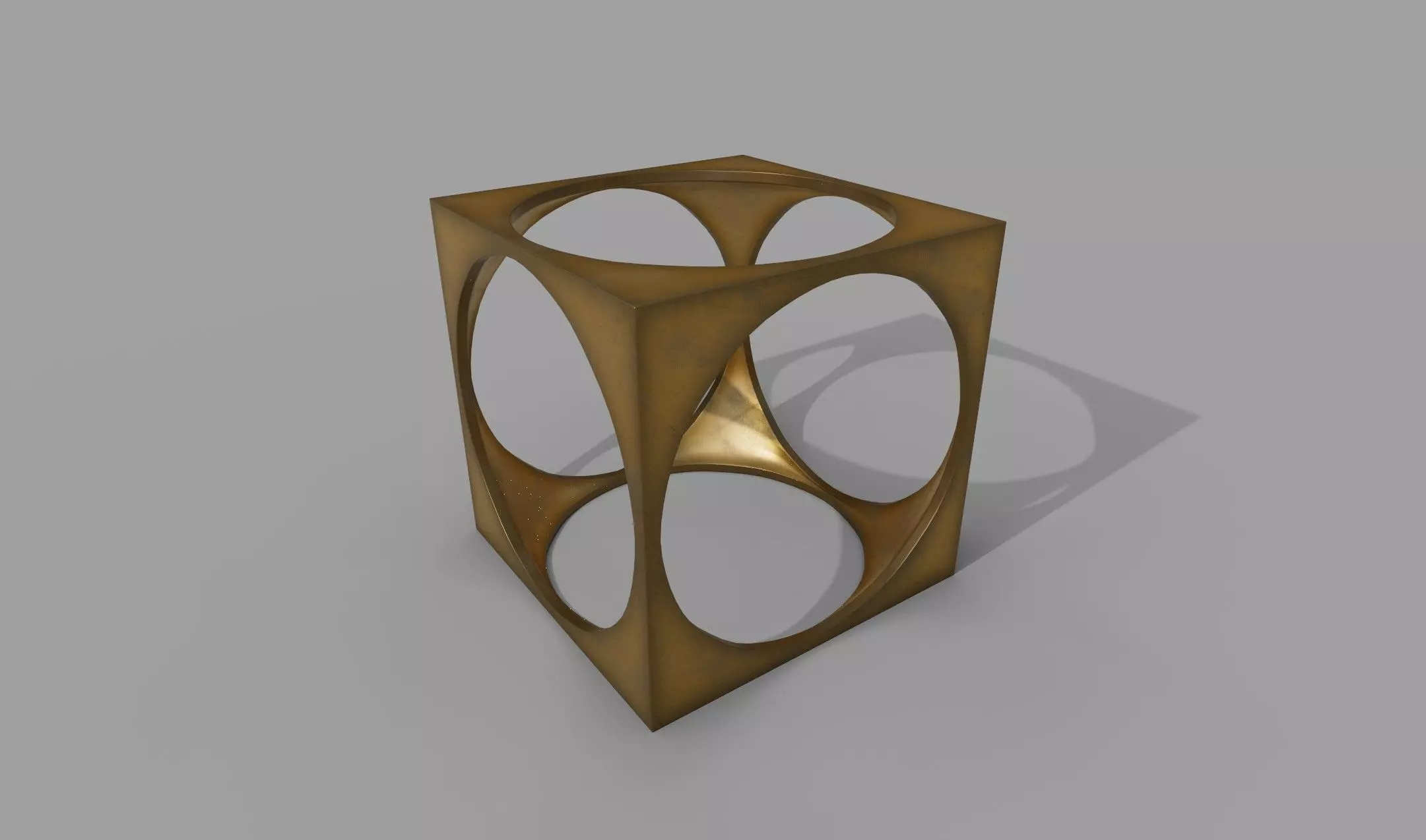 Cube Porous 3D Model Low-poly 3D model_0