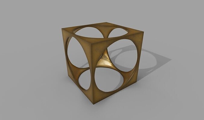 Cube Porous 3D Model Low-poly 3D model