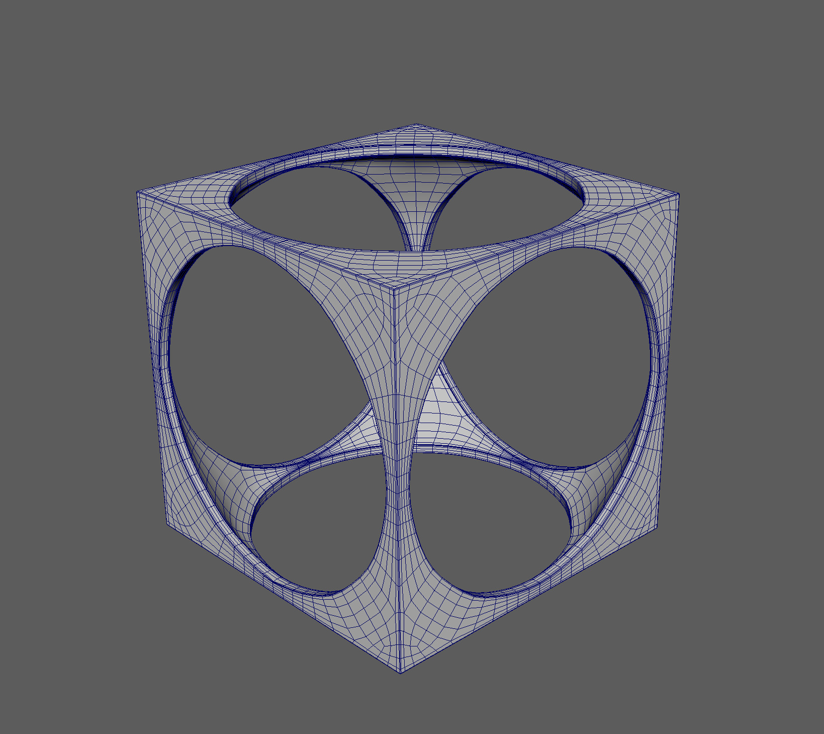 Cube Porous 3D Model Low-poly 3D model_4