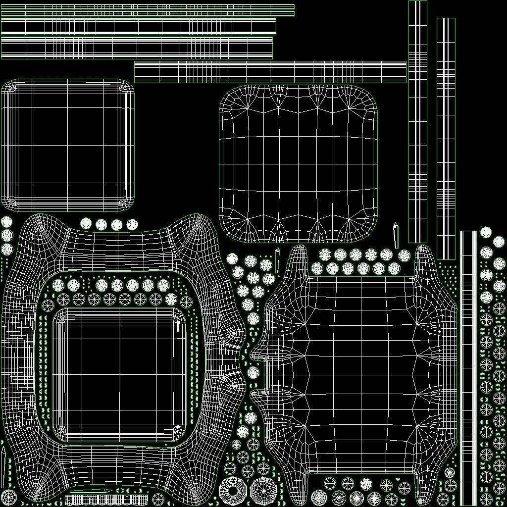 Watch Panthere Gold Silver Low-poly 3D model_13