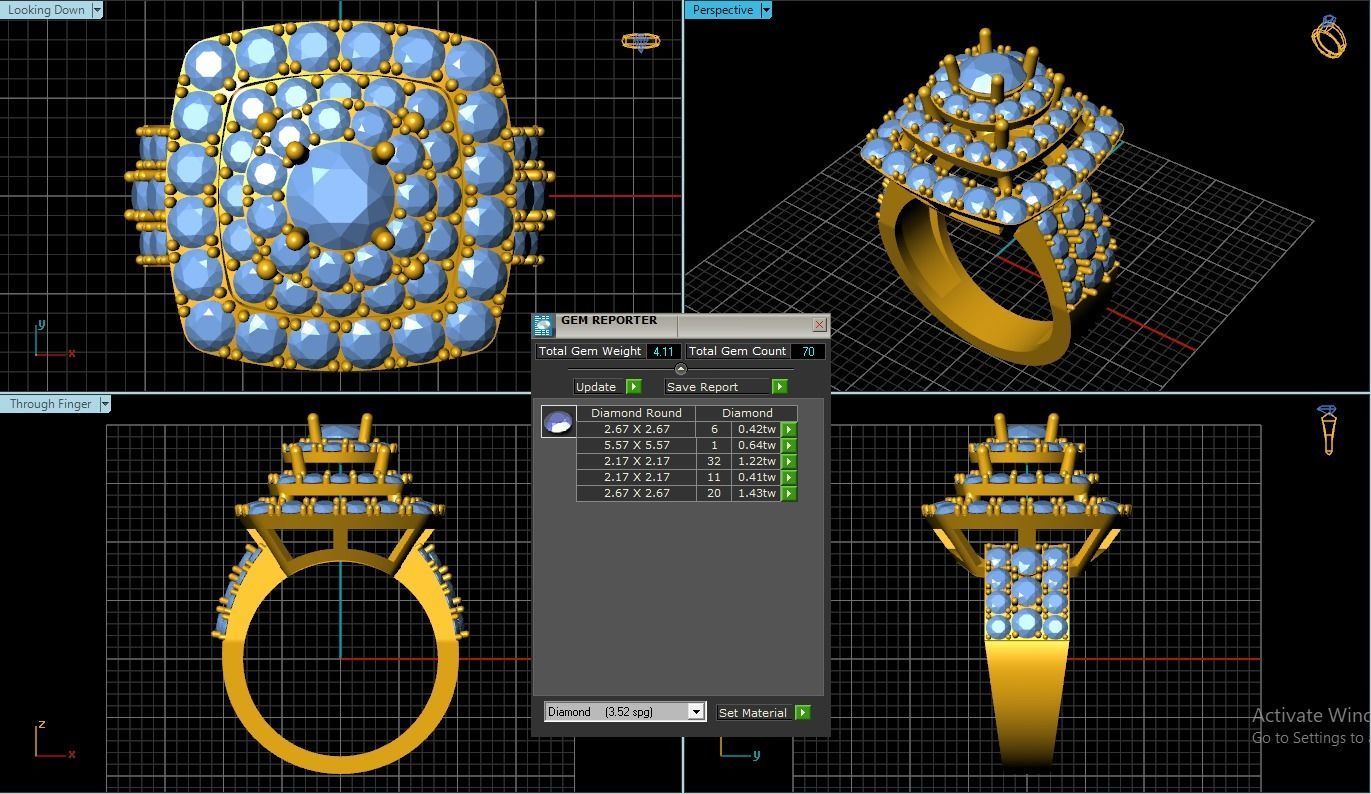 Women Ring 3D print model_1