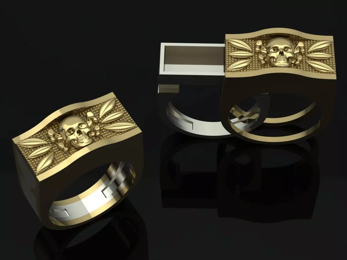 Secret Skull Ring 3D print model_0