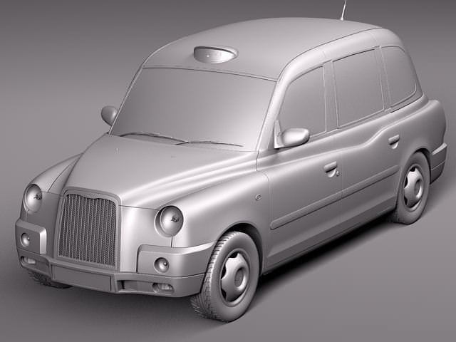 London Taxi TX4 3D model_11