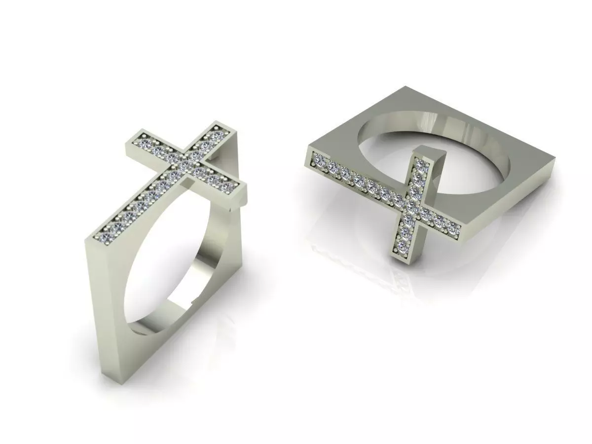 Cross Ring 3D print model_0