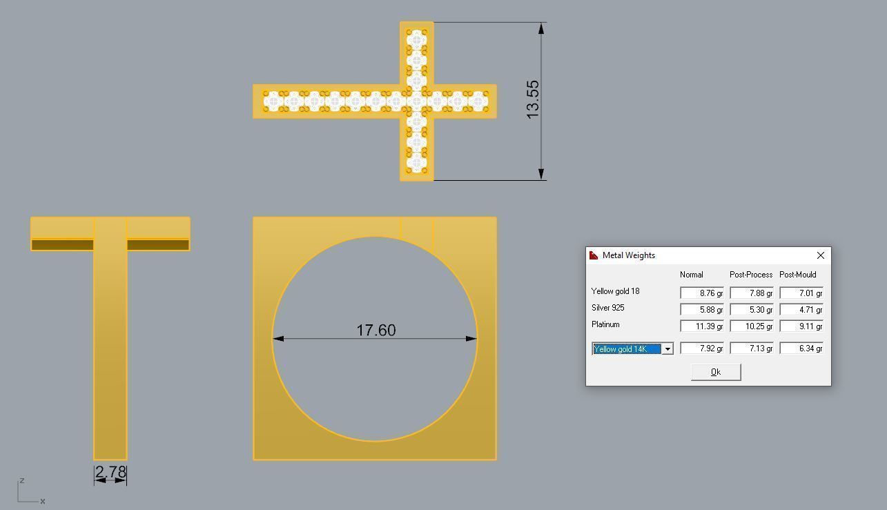 Cross Ring 3D print model_1