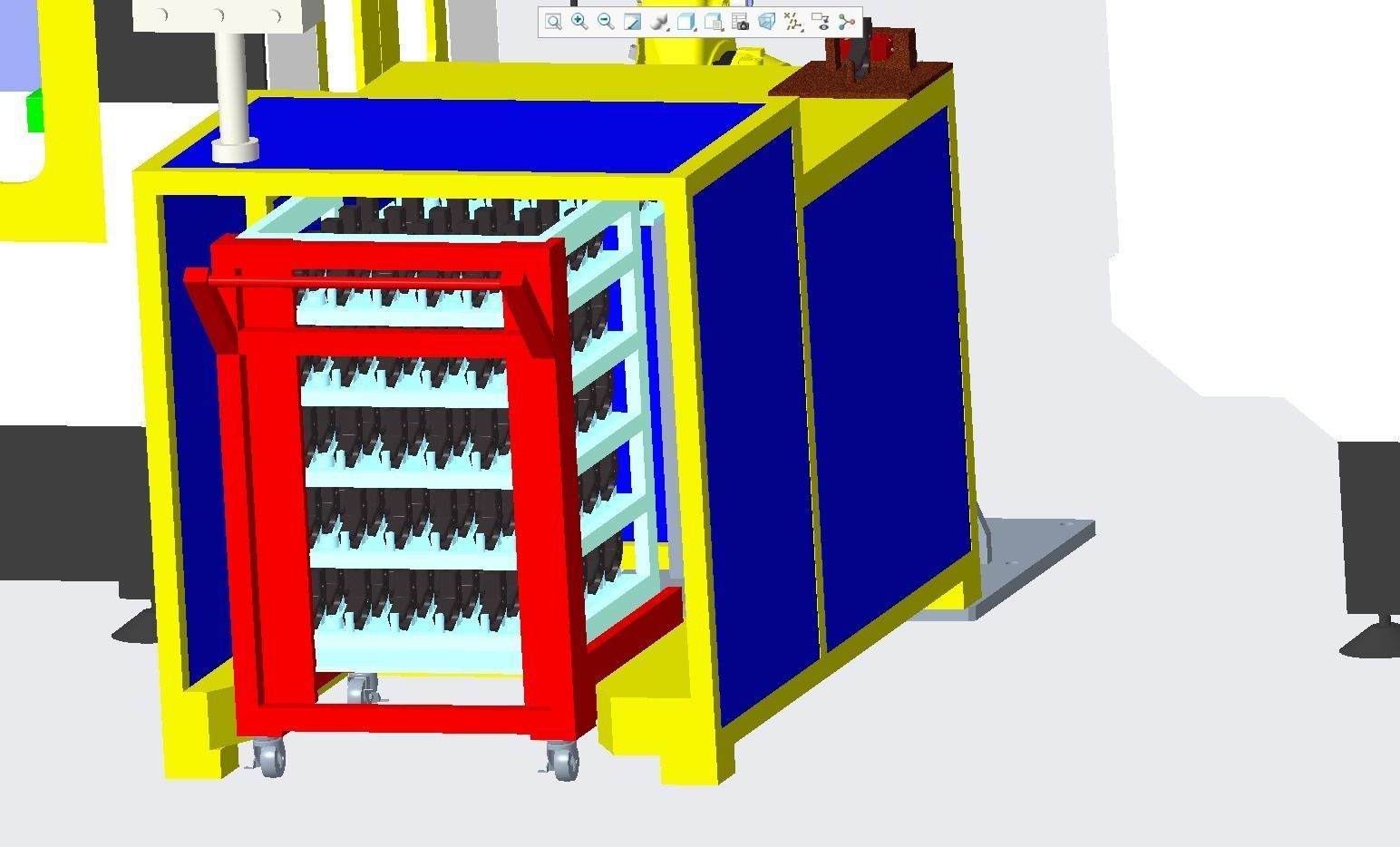 CNC One-to-two intelligent warehousing and processing unit 3D model_4