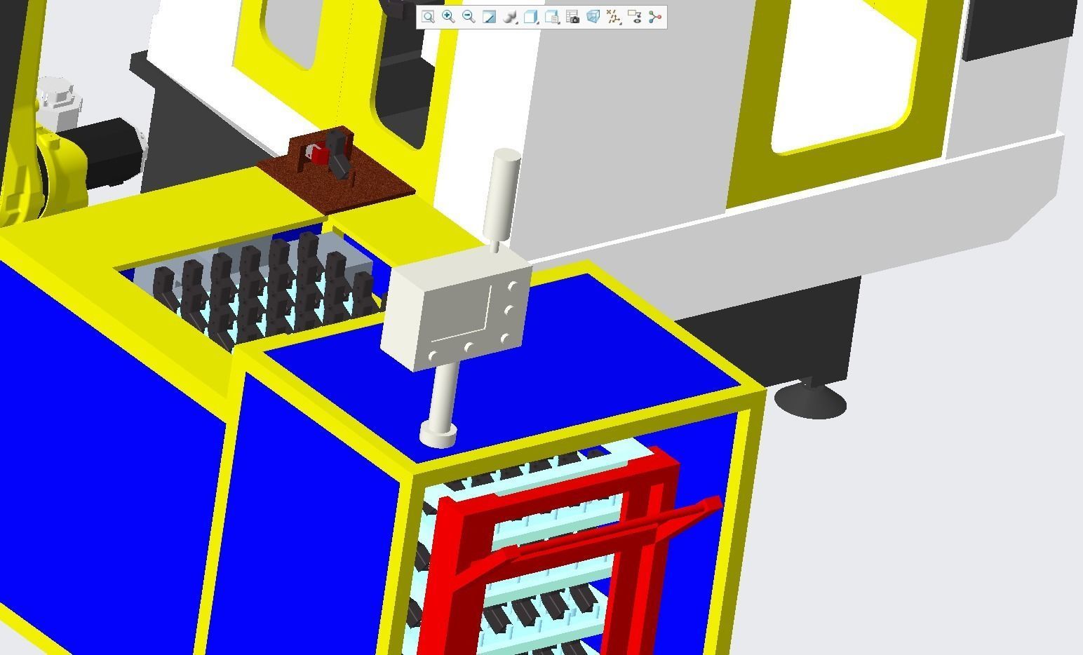 CNC One-to-two intelligent warehousing and processing unit 3D model_3
