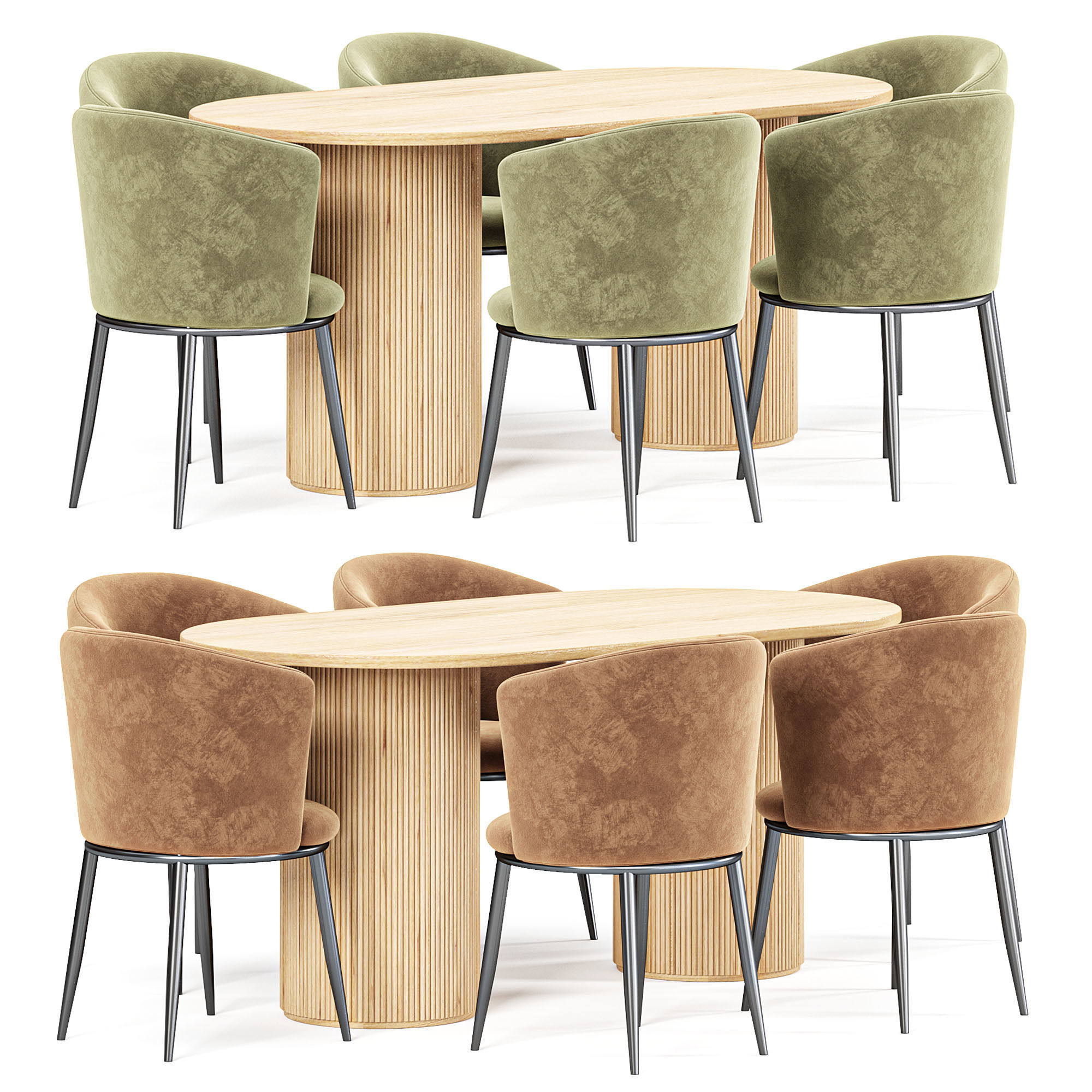 Hill table and Filmore Chair 3D model_4