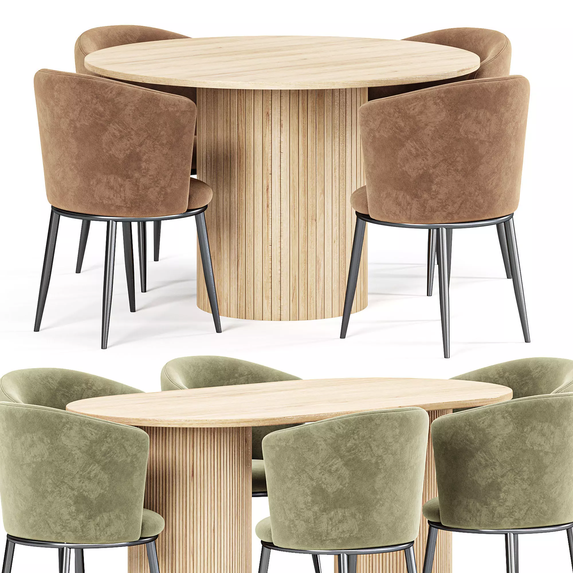 Hill table and Filmore Chair 3D model_0