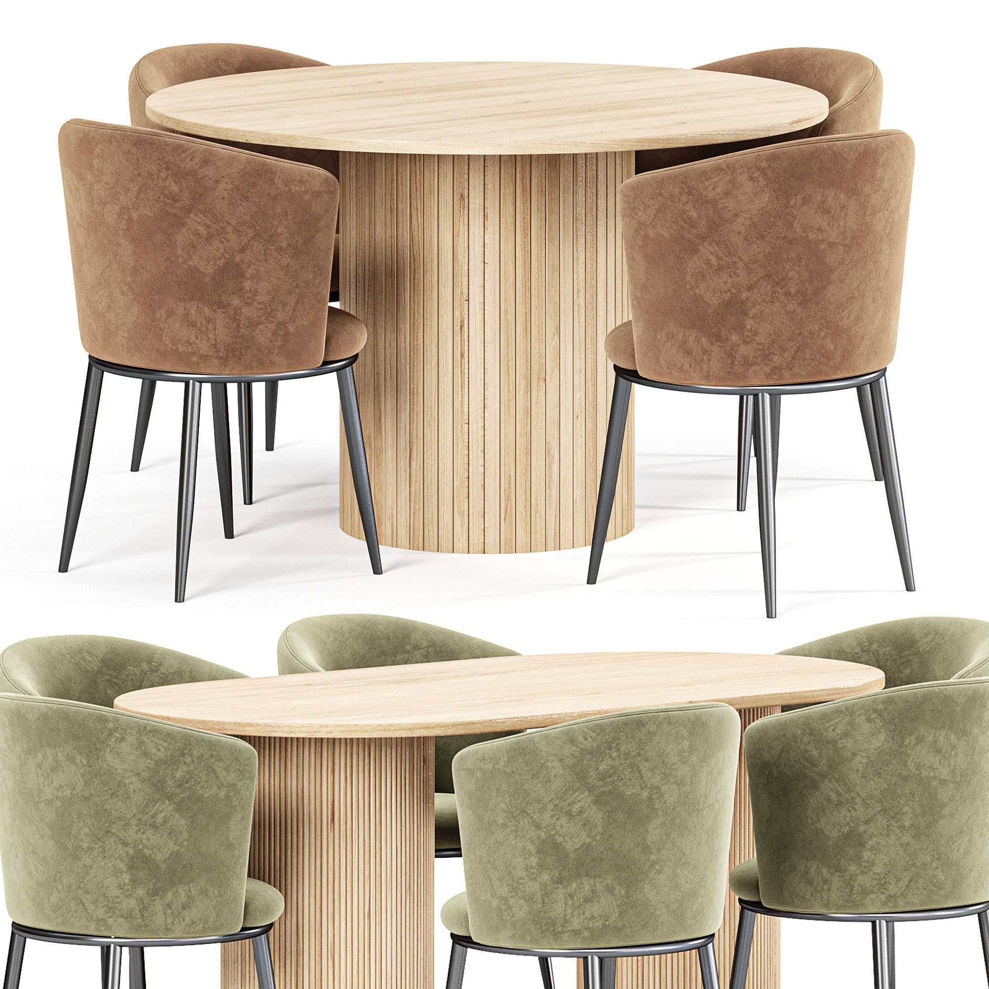 Hill table and Filmore Chair 3D model_2