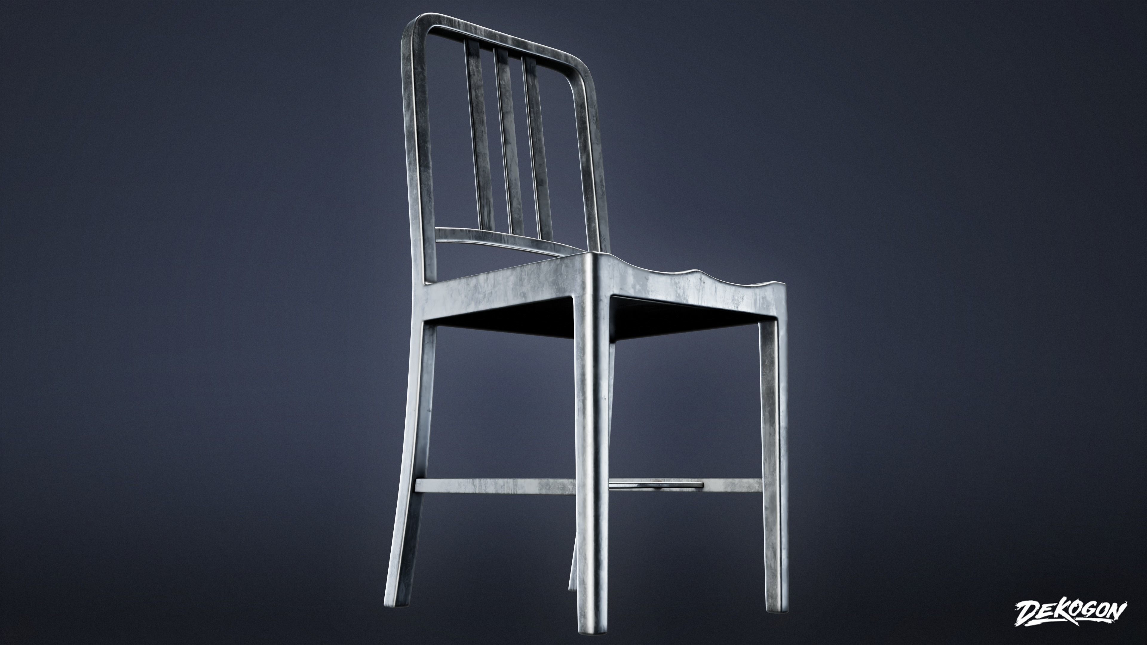 SUBURBS - Chair Set 05 - LOW POLY AND NANITE Low-poly 3D model_12