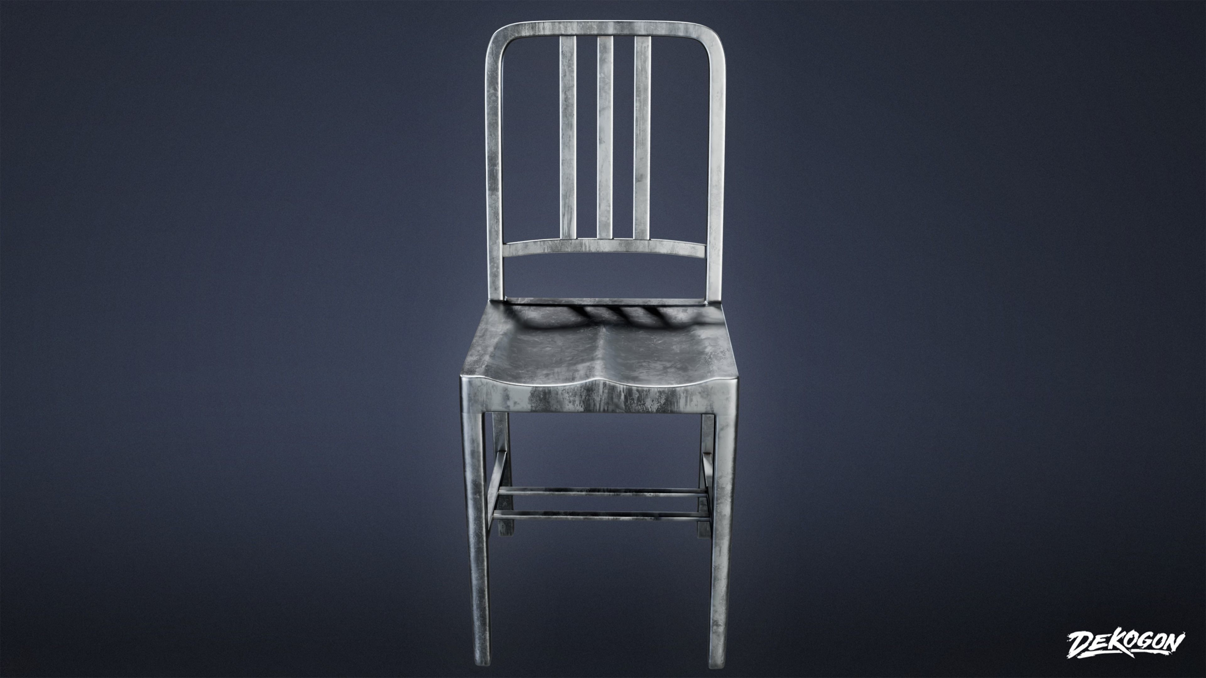 SUBURBS - Chair Set 05 - LOW POLY AND NANITE Low-poly 3D model_4