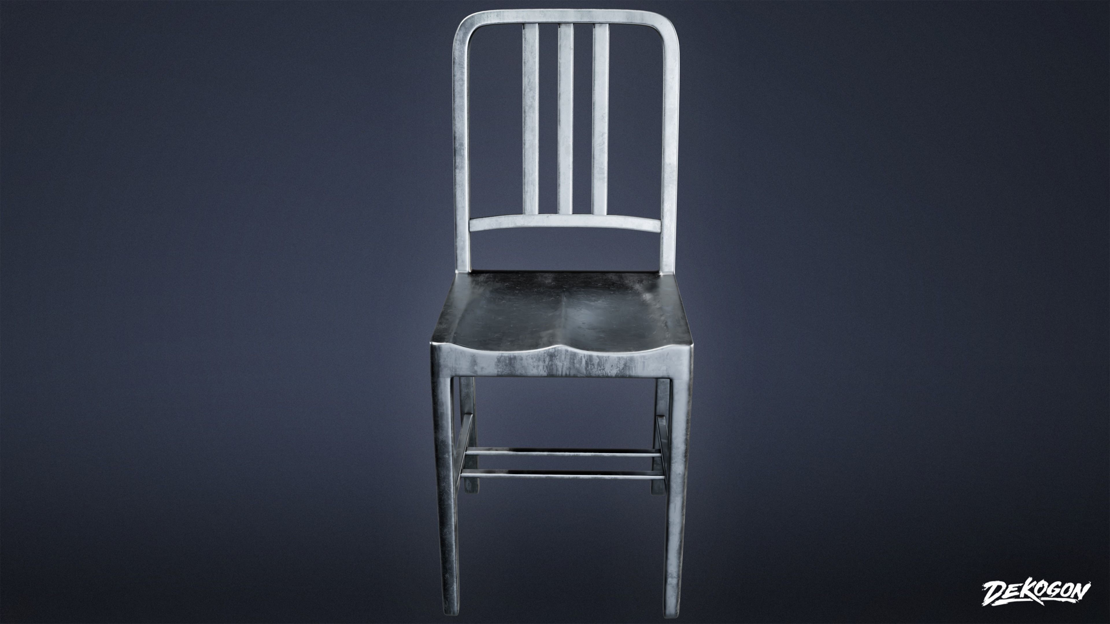 SUBURBS - Chair Set 05 - LOW POLY AND NANITE Low-poly 3D model_2