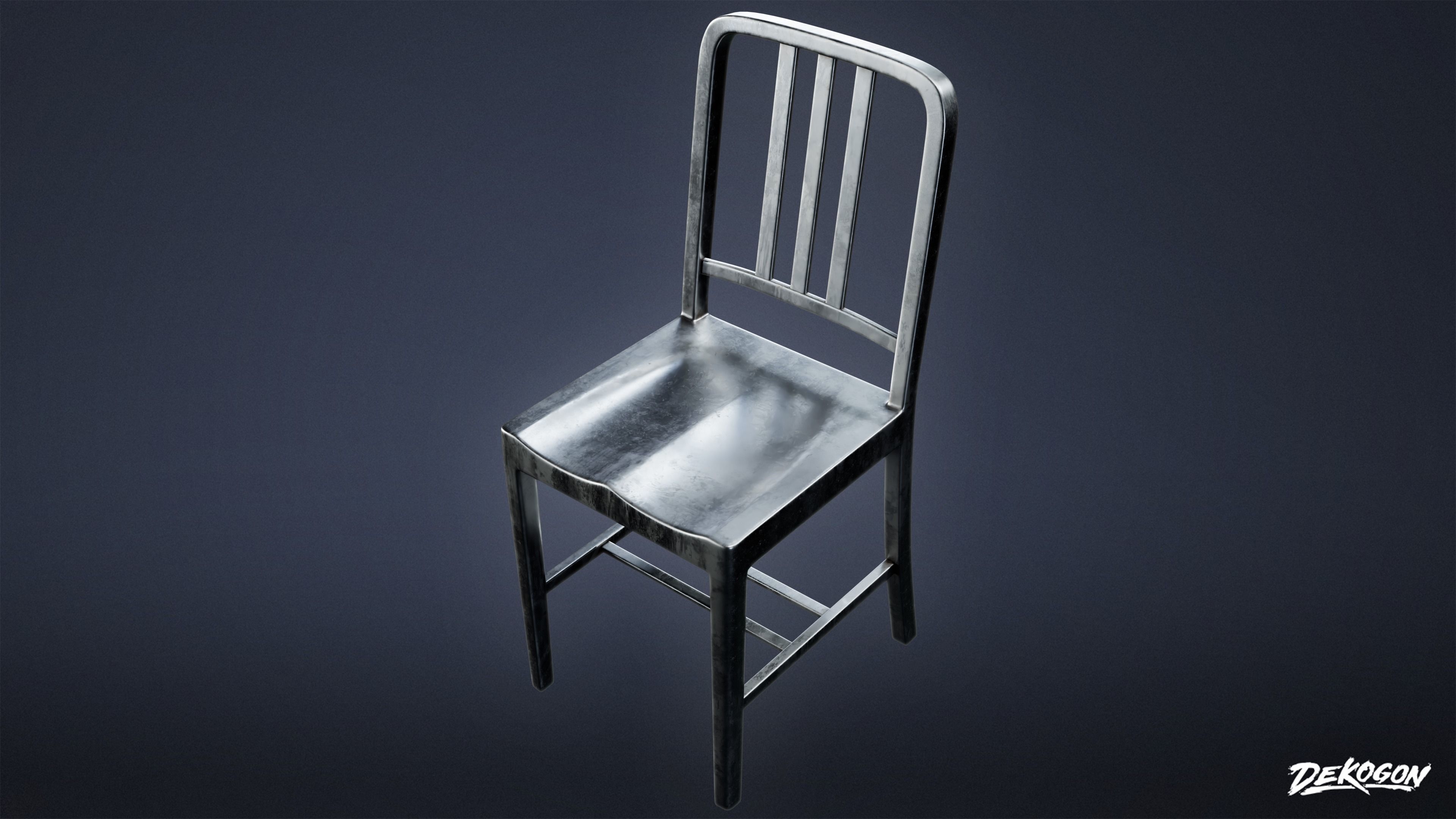 SUBURBS - Chair Set 05 - LOW POLY AND NANITE Low-poly 3D model_9