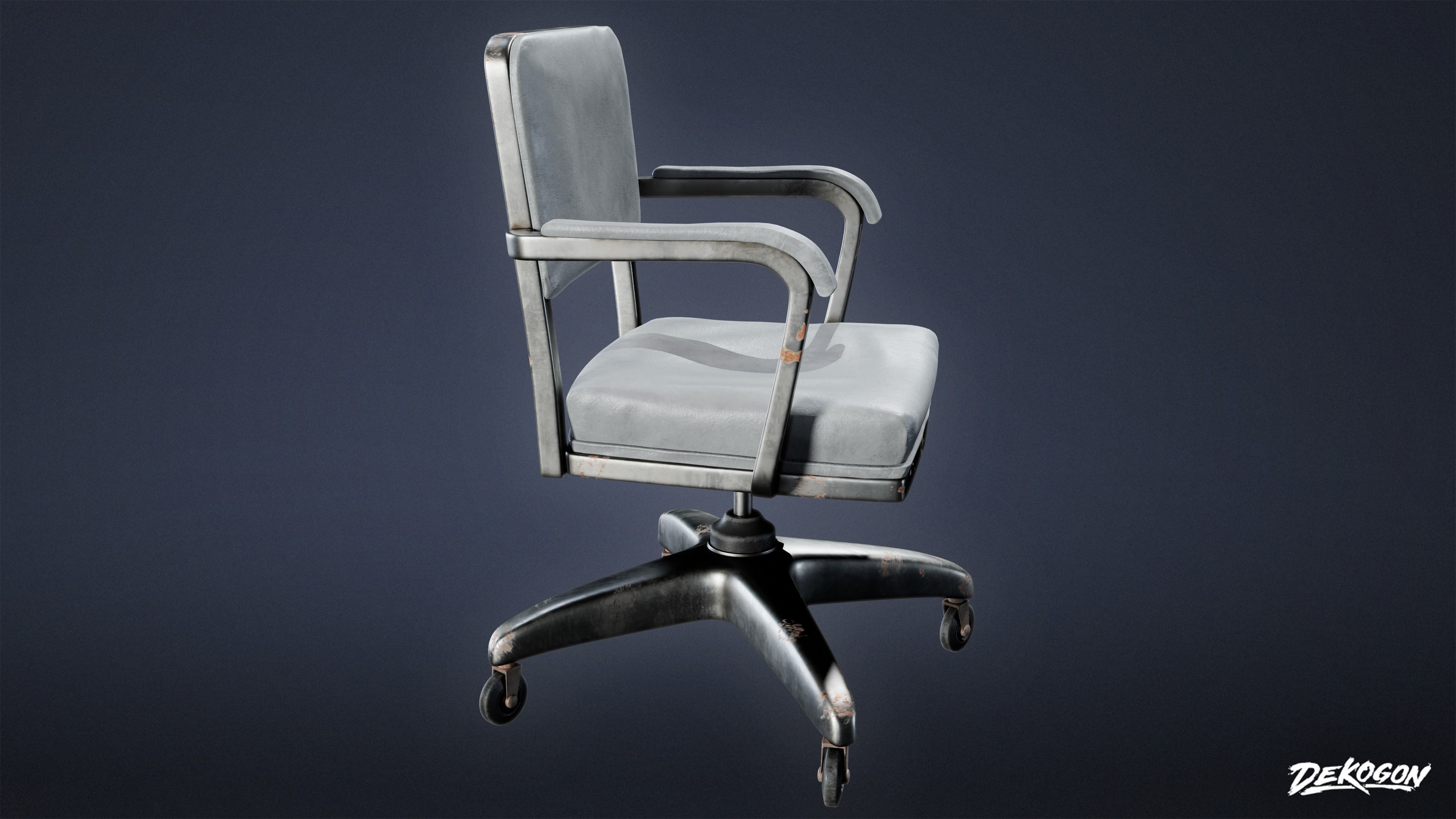 SUBURBS - Chair Set 05 - LOW POLY AND NANITE Low-poly 3D model_6