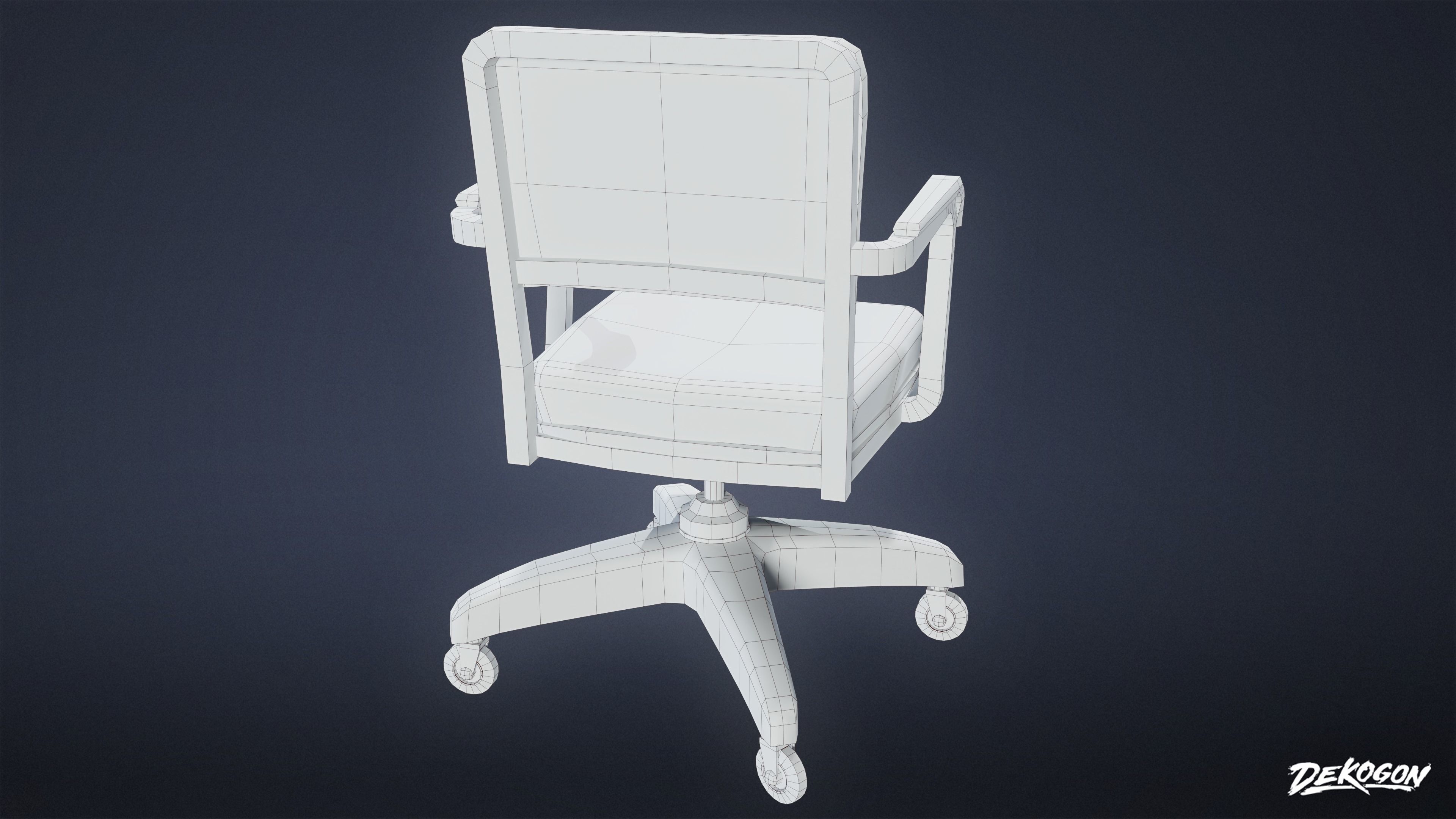 SUBURBS - Chair Set 05 - LOW POLY AND NANITE Low-poly 3D model_18