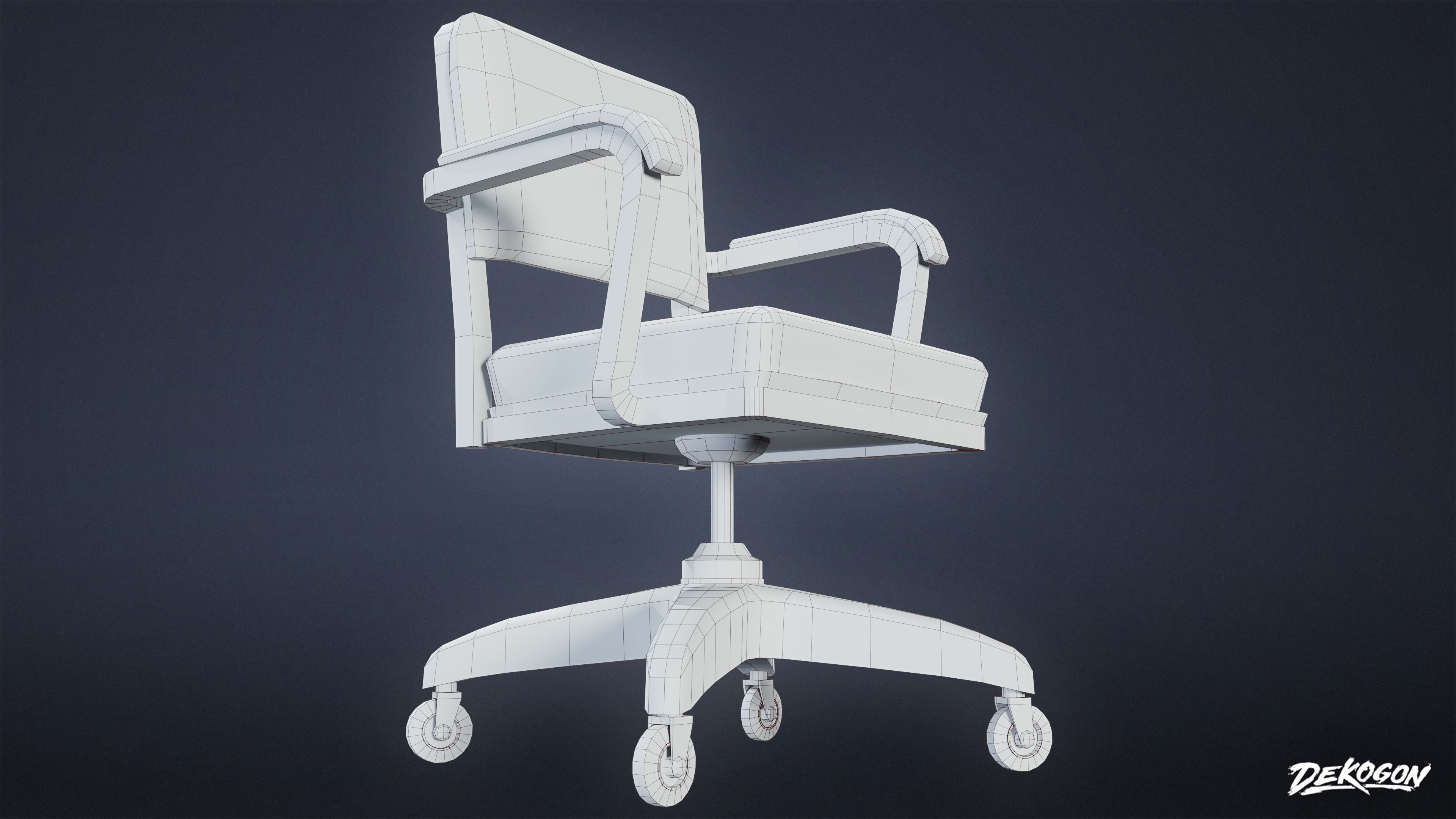 SUBURBS - Chair Set 05 - LOW POLY AND NANITE Low-poly 3D model_14