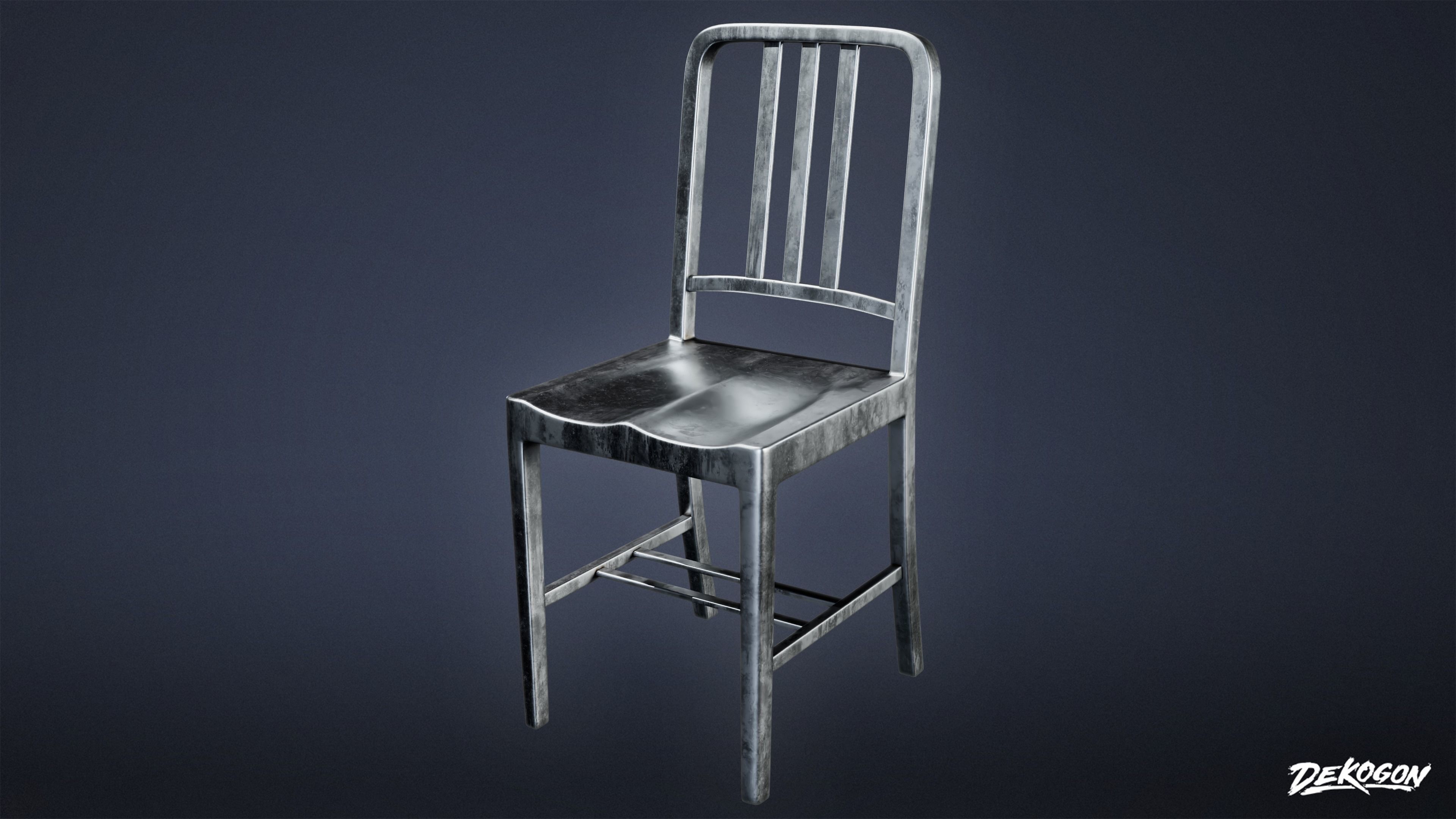 SUBURBS - Chair Set 05 - LOW POLY AND NANITE Low-poly 3D model_1