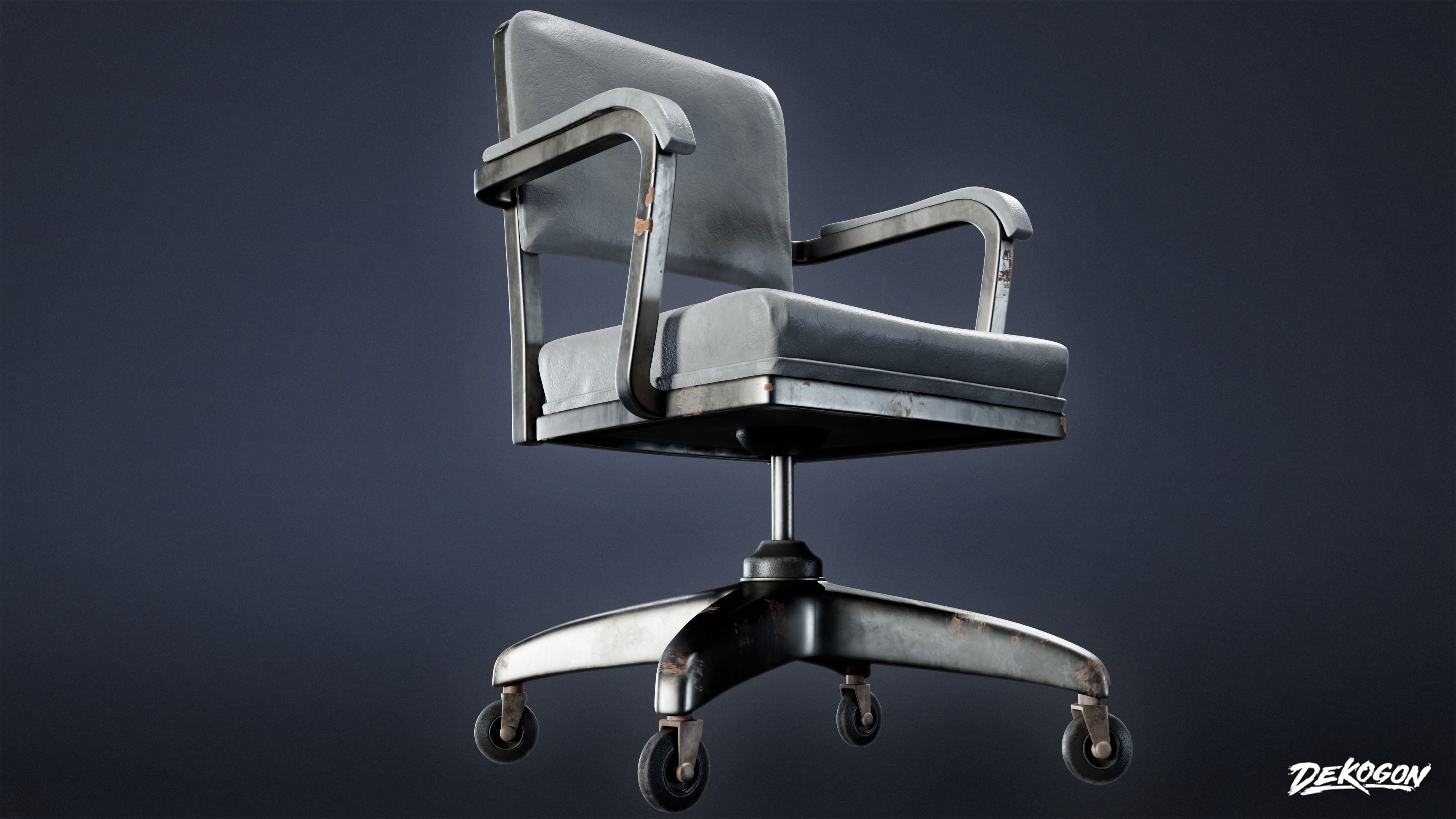 SUBURBS - Chair Set 05 - LOW POLY AND NANITE Low-poly 3D model_11