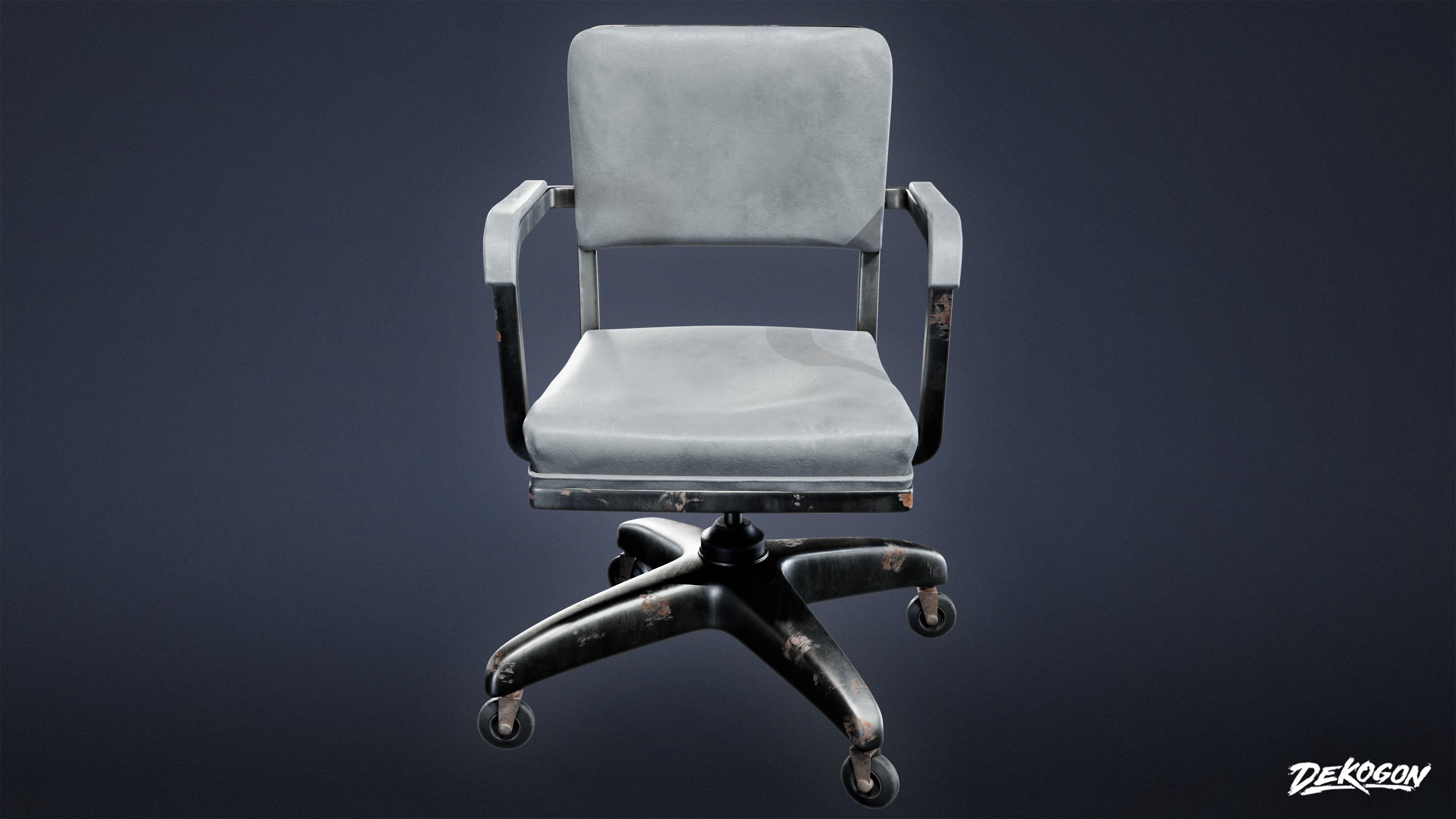 SUBURBS - Chair Set 05 - LOW POLY AND NANITE Low-poly 3D model_3