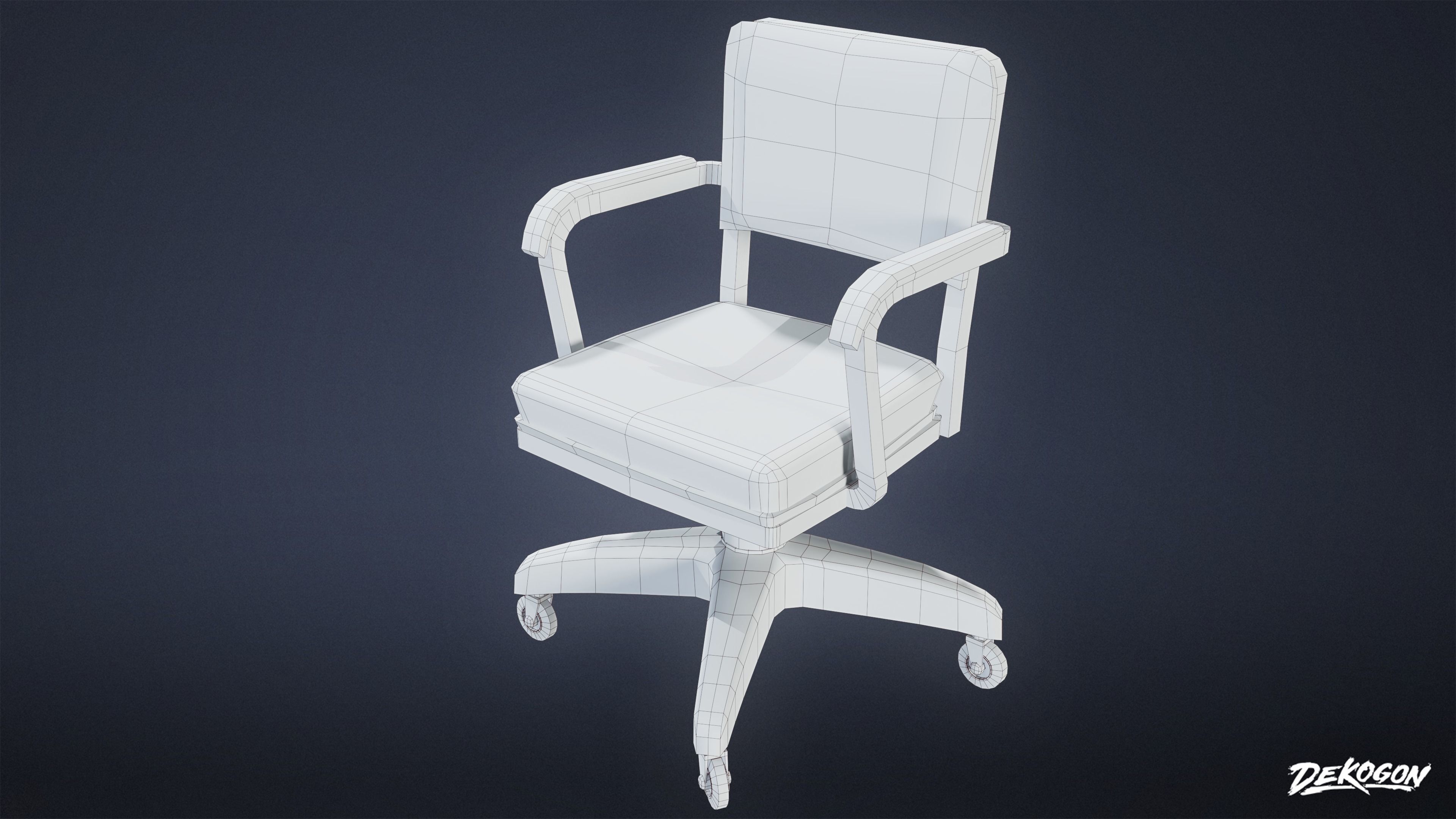 SUBURBS - Chair Set 05 - LOW POLY AND NANITE Low-poly 3D model_15