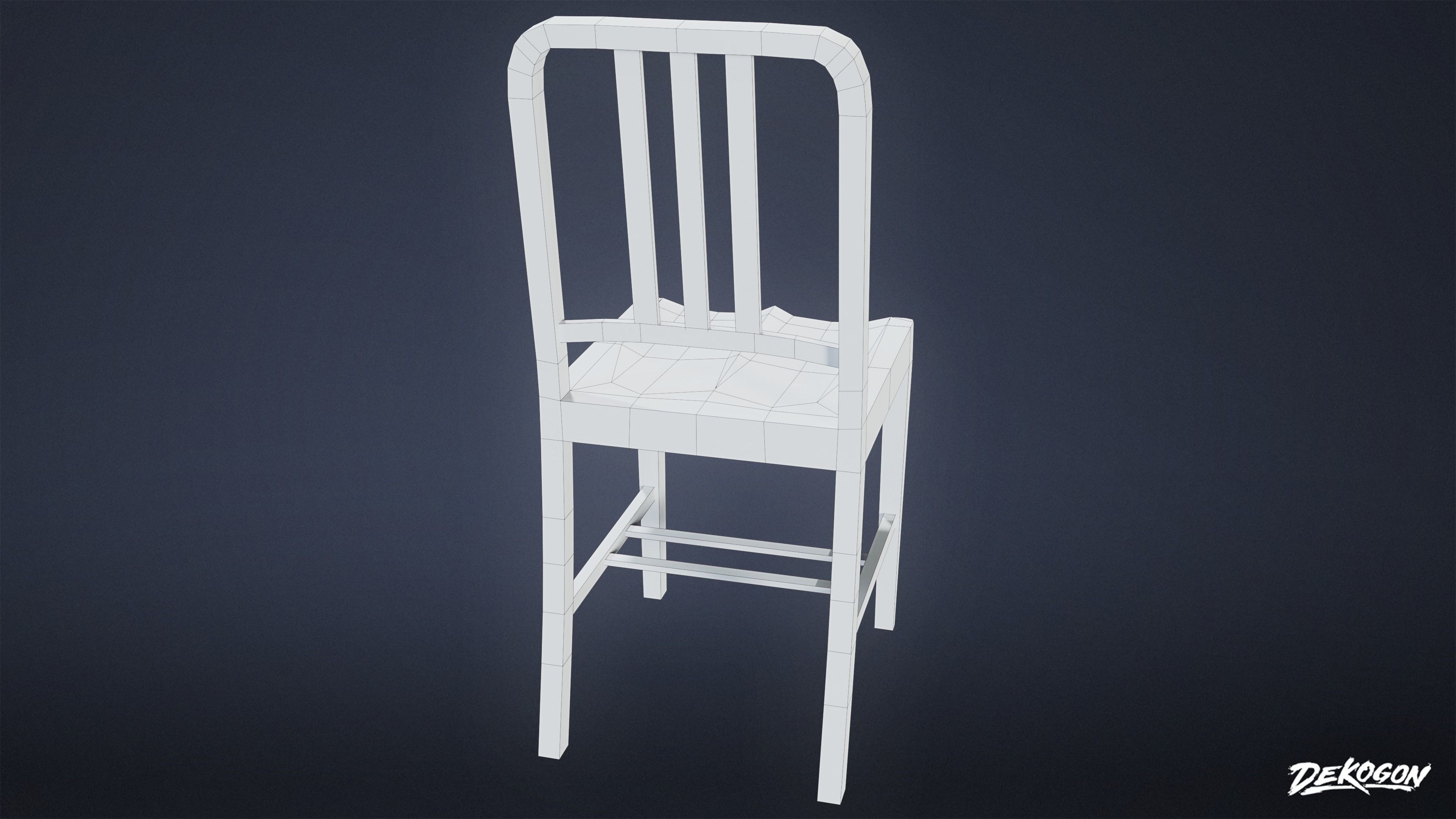 SUBURBS - Chair Set 05 - LOW POLY AND NANITE Low-poly 3D model_17