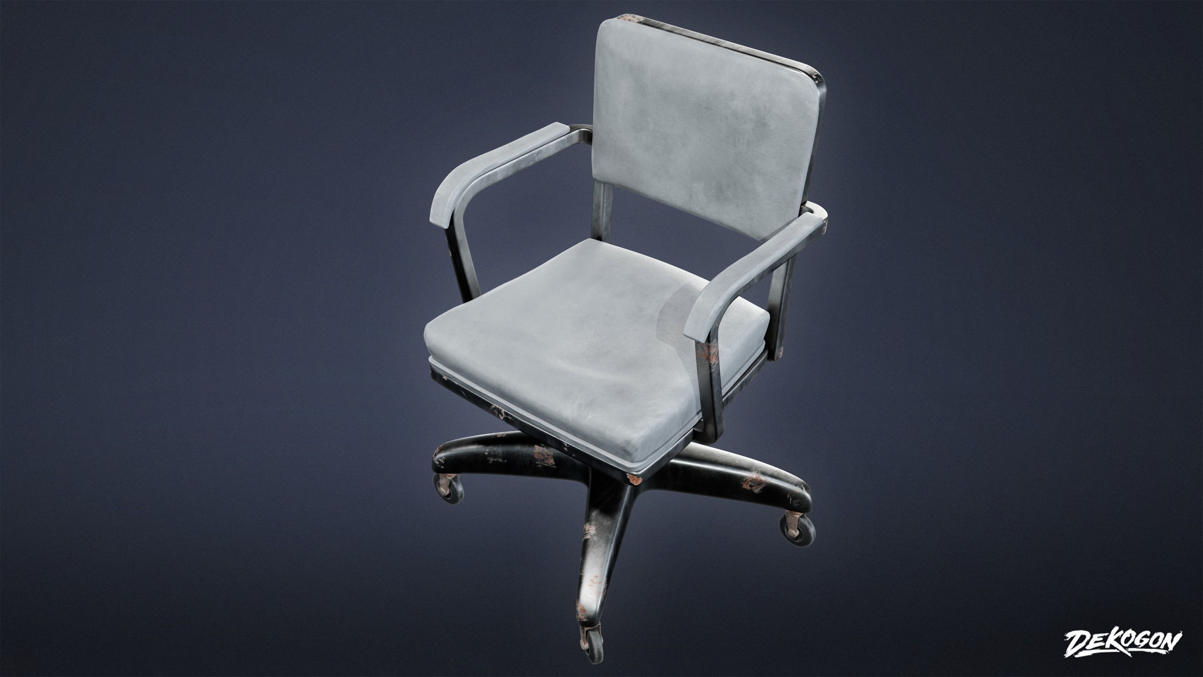 SUBURBS - Chair Set 05 - LOW POLY AND NANITE Low-poly 3D model_10