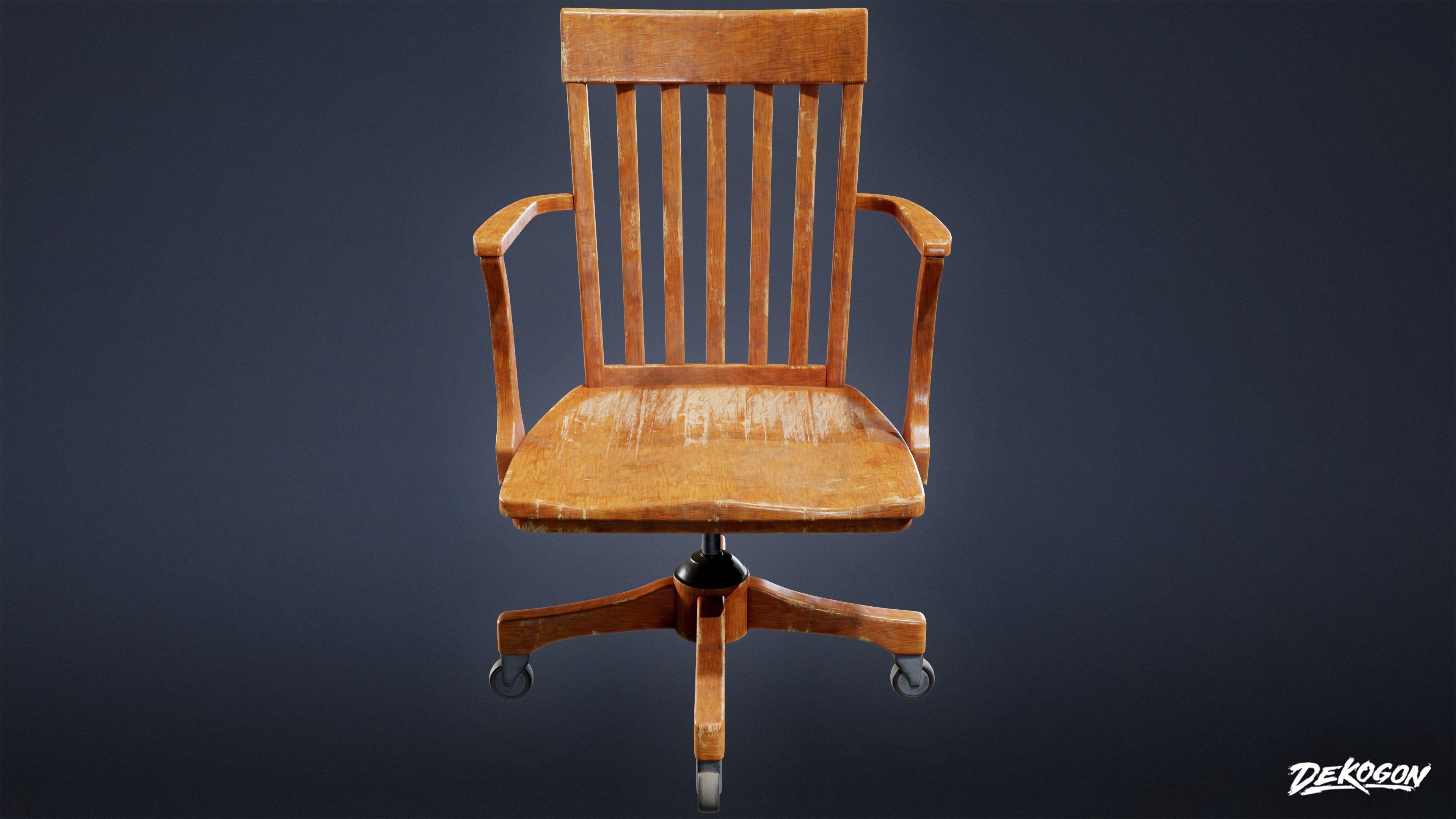 SUBURBS - Chair Set 09 - LOW POLY AND NANITE Low-poly 3D model_3