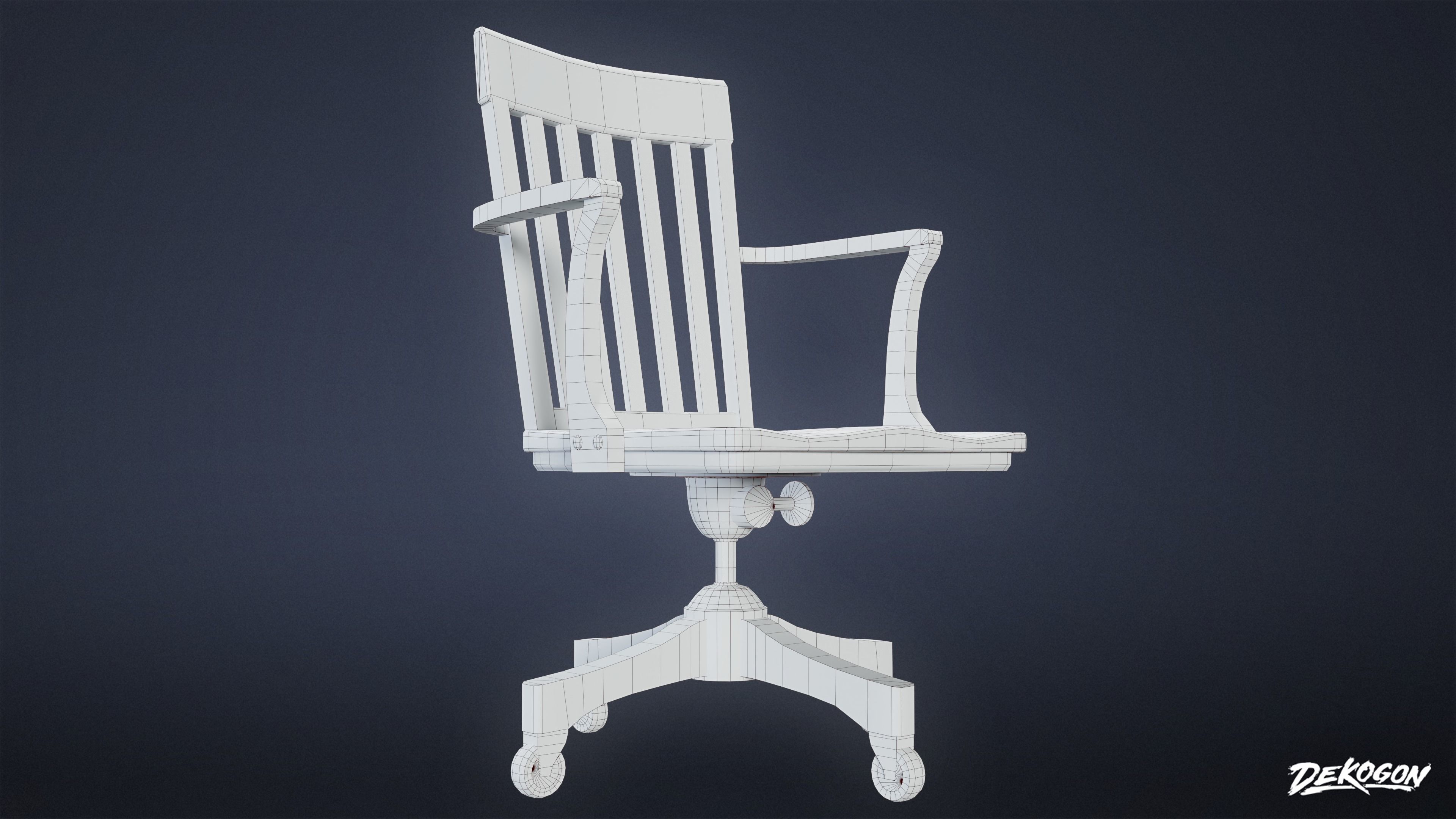 SUBURBS - Chair Set 09 - LOW POLY AND NANITE Low-poly 3D model_12