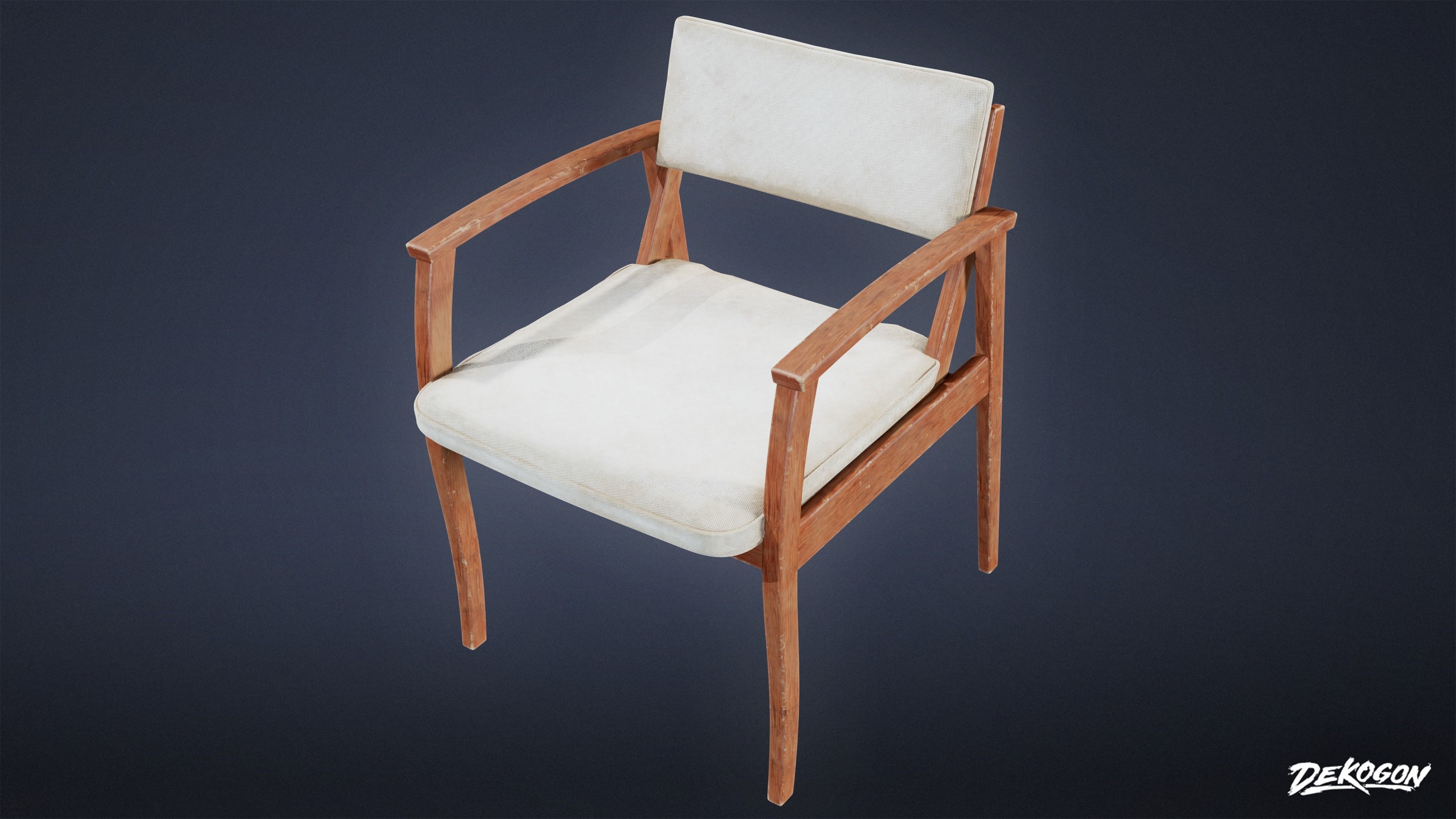 SUBURBS - Chair Set 09 - LOW POLY AND NANITE Low-poly 3D model_11